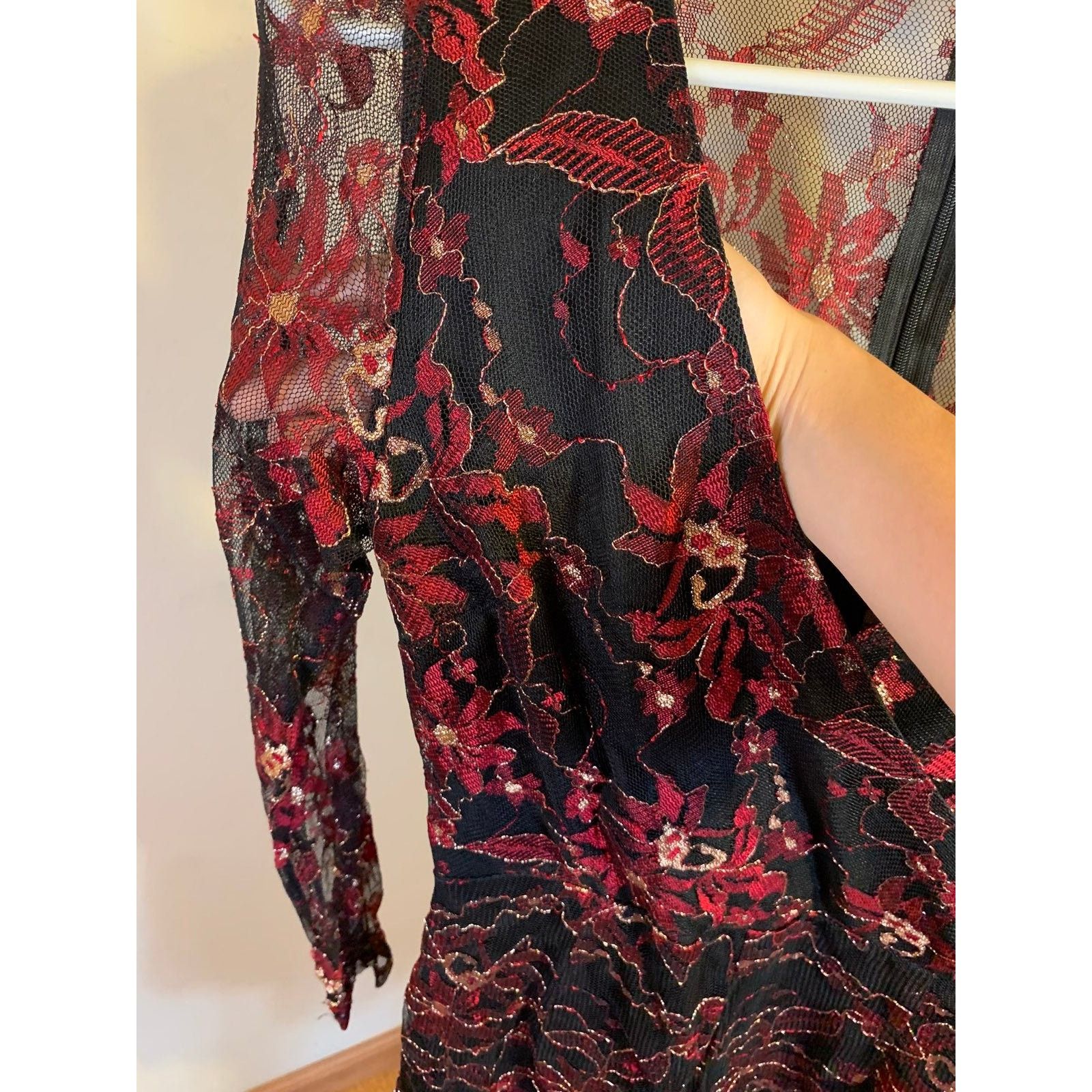 Other Charlotte Russe Women Red Lace Jumpsuit Dress size S Size S / US 4 / IT 40 - 5 Thumbnail