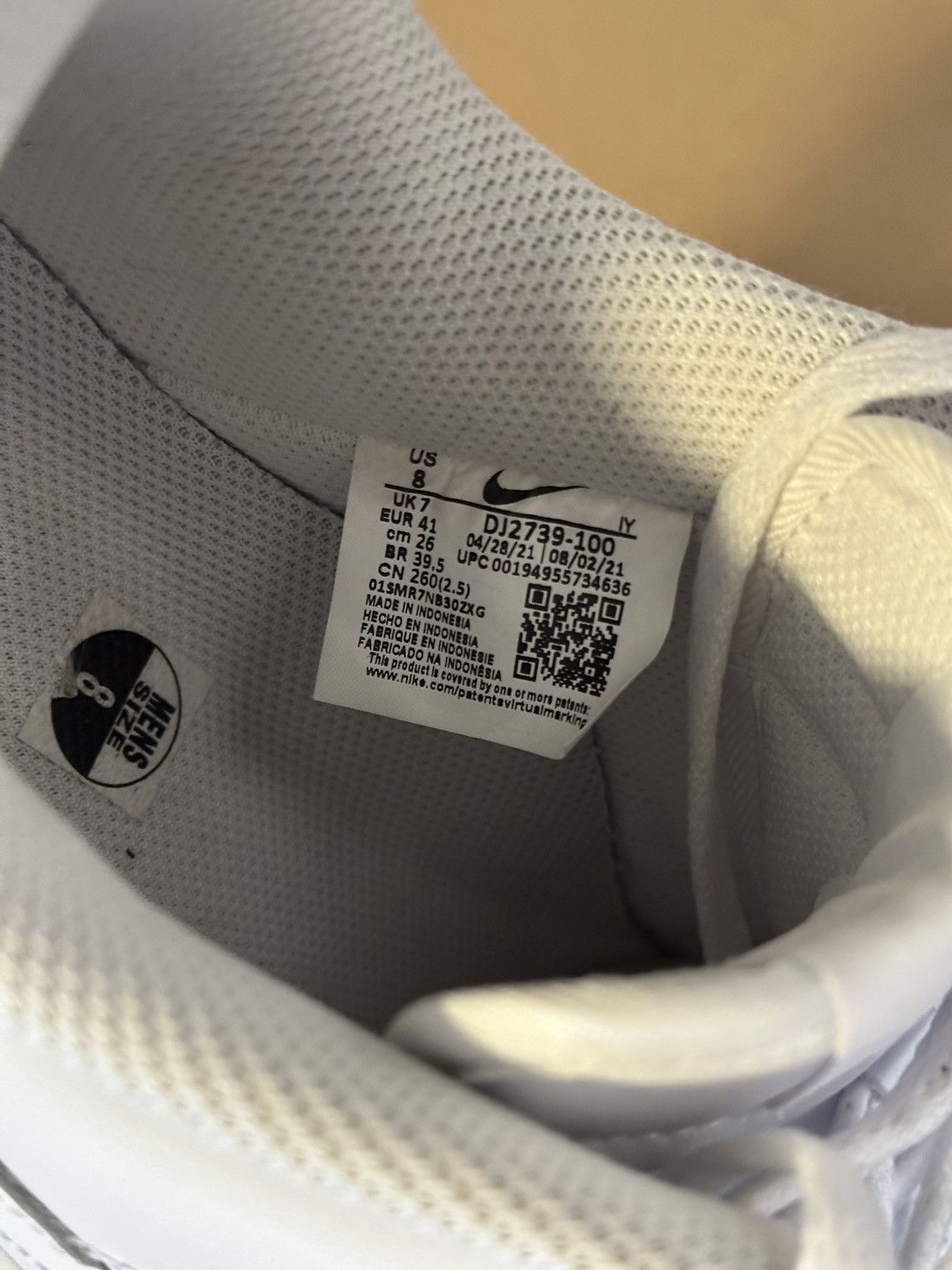 Nike Nike Air Force 1 white/gum Size US 8 / EU 41 - 10 Thumbnail