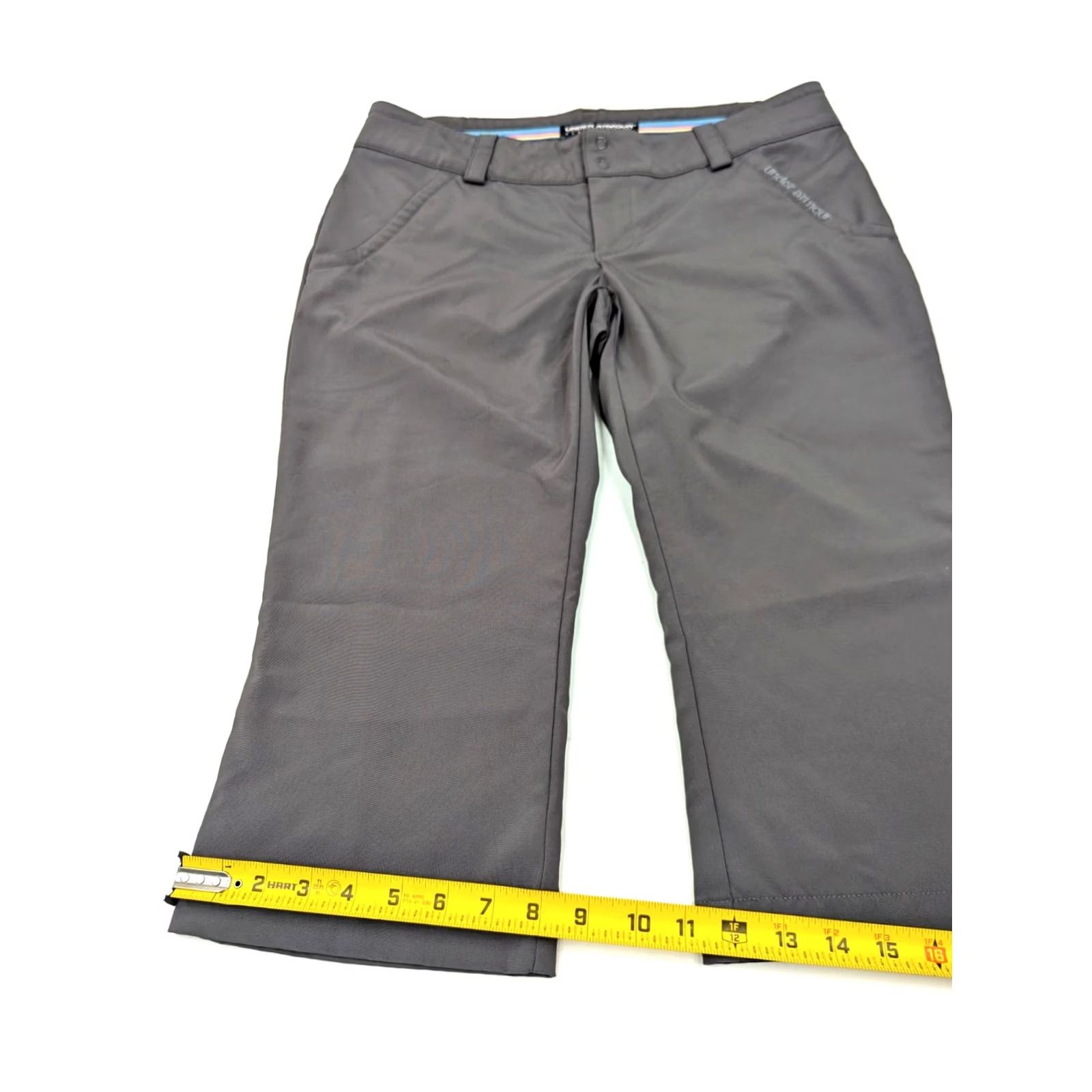 Under Armour Under Armour Performance Golf Capri Pants Women 8 Gray Wicking Stretch Capris 32 Inseam 18.5in 4-Pocket Design Regular Fit Size 30" / US 8 / IT 44 - 2 Thumbnail