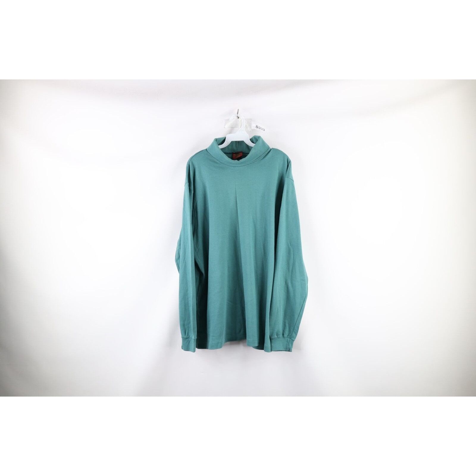 Vintage Vintage 90s Streetwear Faded Blank Turtleneck T-Shirt Size US XL / EU 56 / 4 - 1 Thumbnail