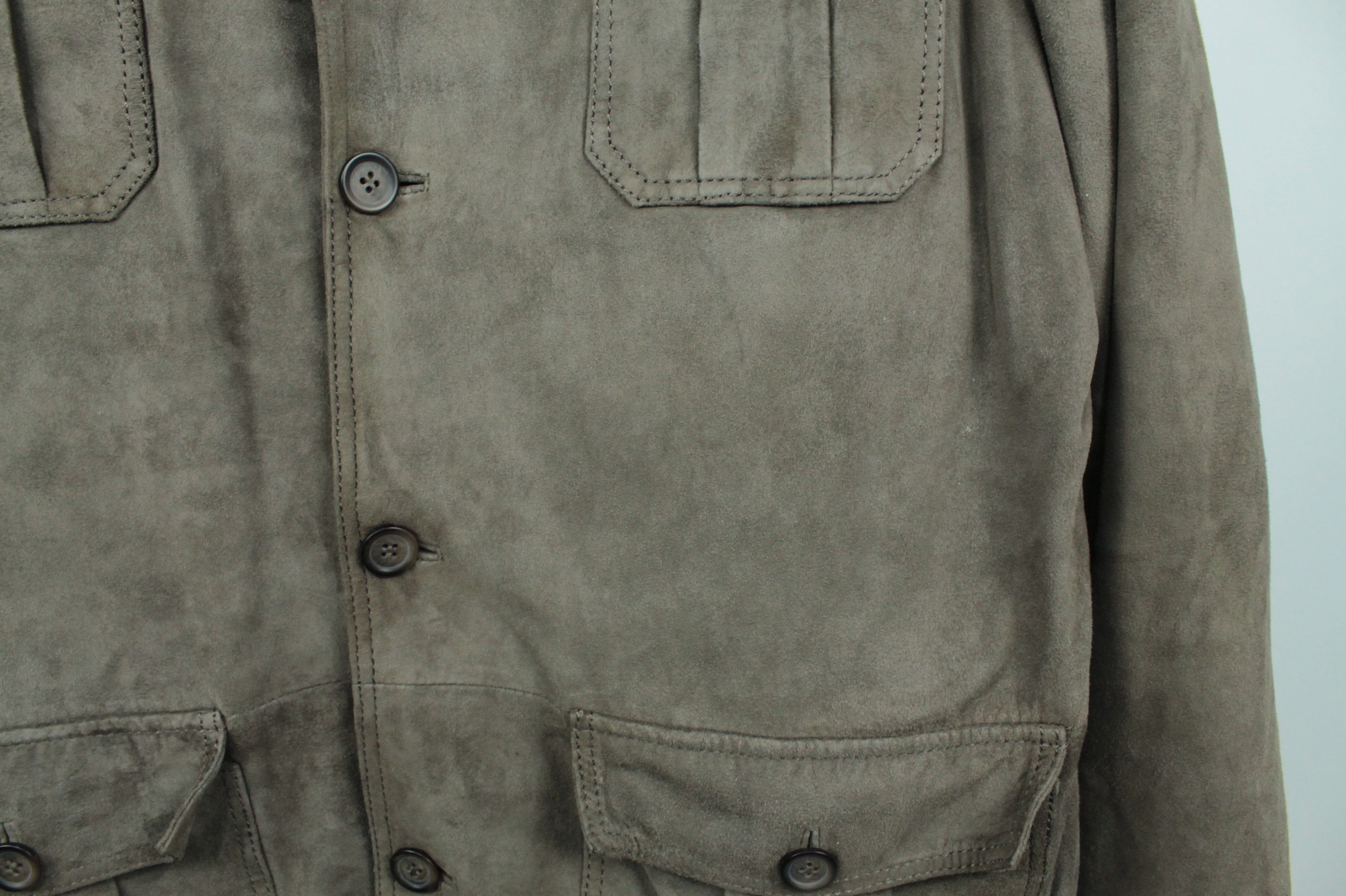 ALBA AlbaModa Gray Suede Leather Jacket Size US L / EU 52-54 / 3 - 6 Thumbnail
