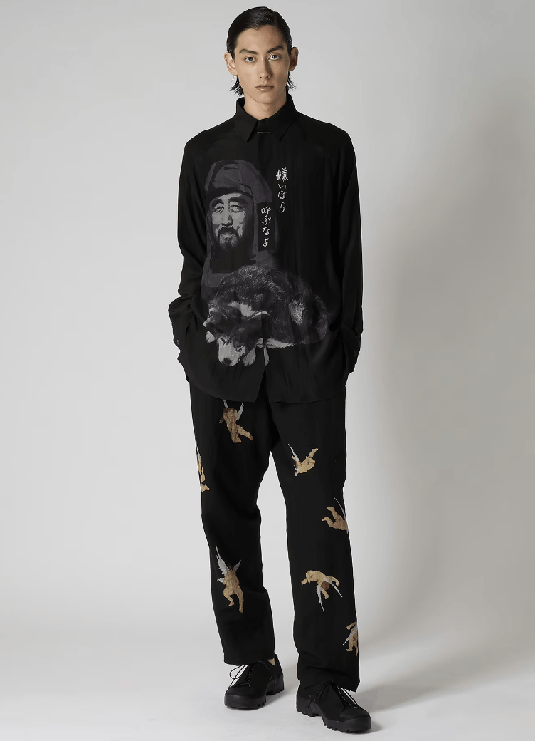 Yohji Yamamoto Yohji Yamamoto Pour Homme - ANGEL PRINT PANTS Size US 32 / EU 48 - 4 Thumbnail