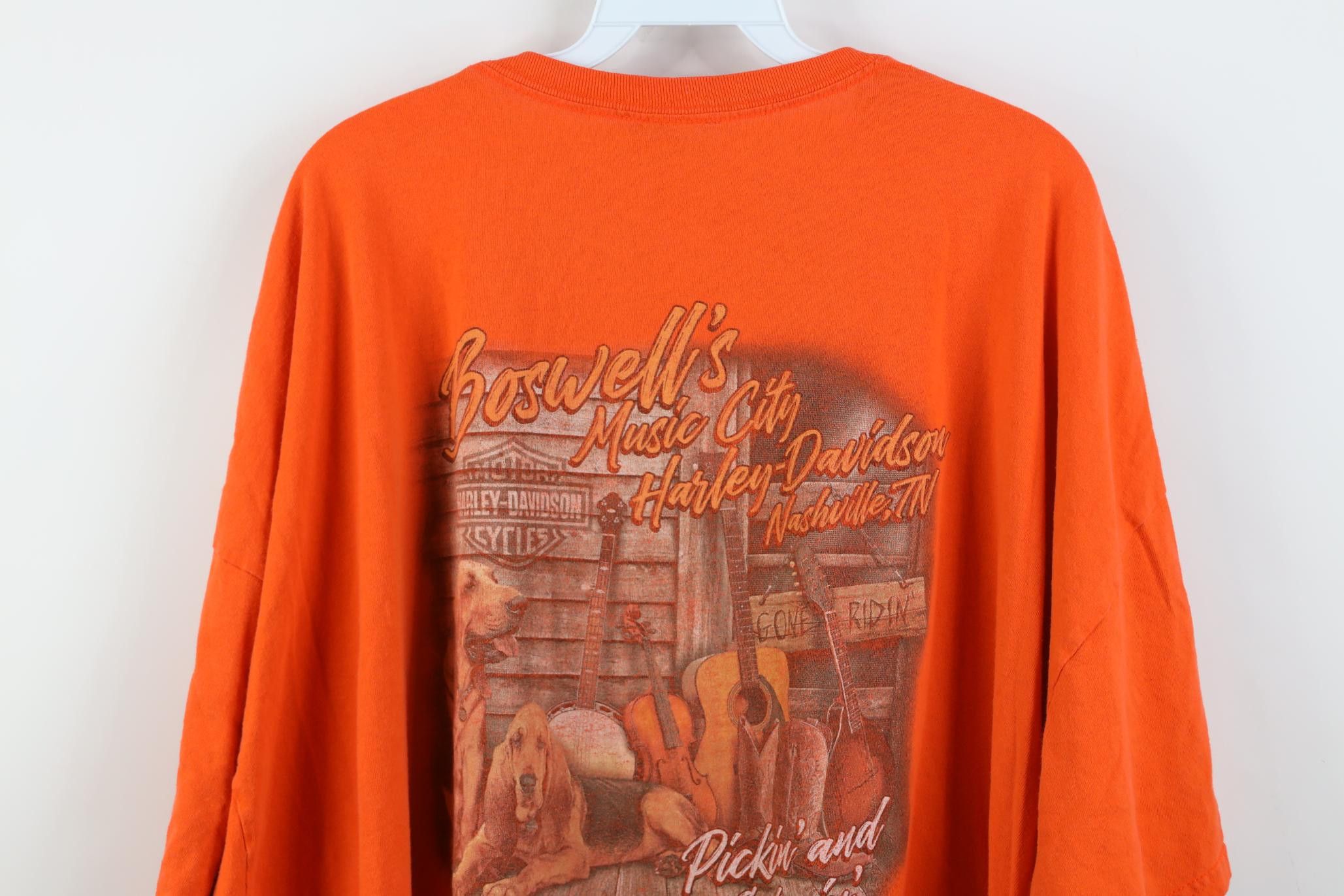 Harley Davidson Y2K Harley Davidson Nashville Tennessee Dogs T-Shirt Orange Size US XXL / EU 58 / 5 - 13 Thumbnail