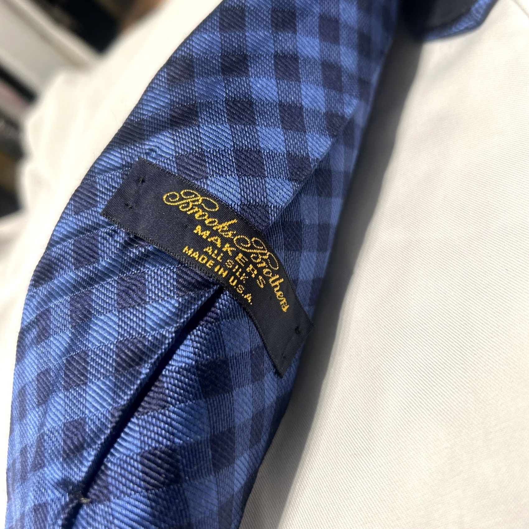 Brooks Brothers Brooks Brothers Tie Geometric 100% Silk USA Made Blue Mens Classic Width Multicolor Designer Adjustable Width Hand Made No Size ONE SIZE - 2 Thumbnail