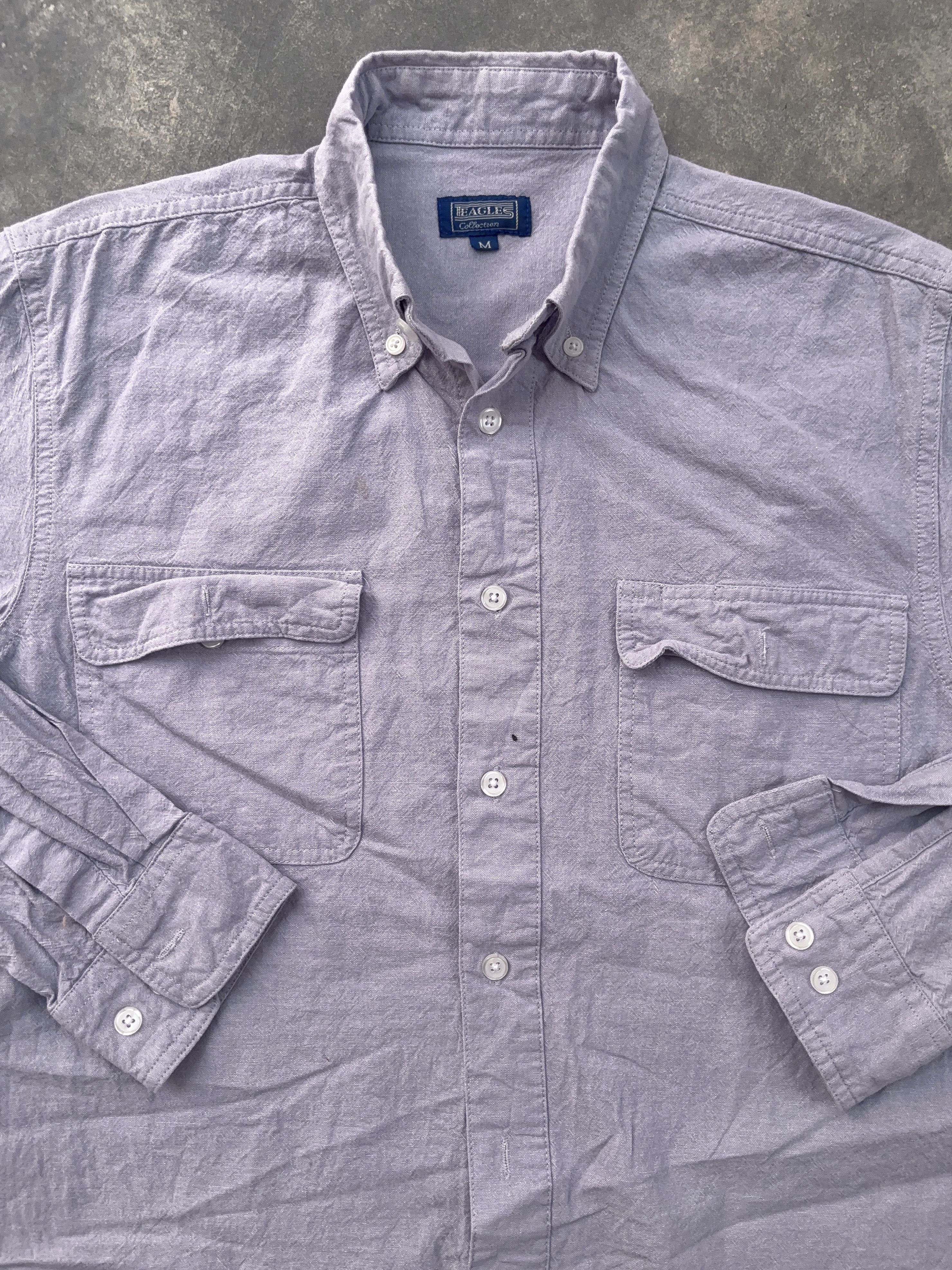 Other Eagles Vintage Workwear Light Purple Button Up Shirt Size US M / EU 48-50 / 2 - 3 Thumbnail