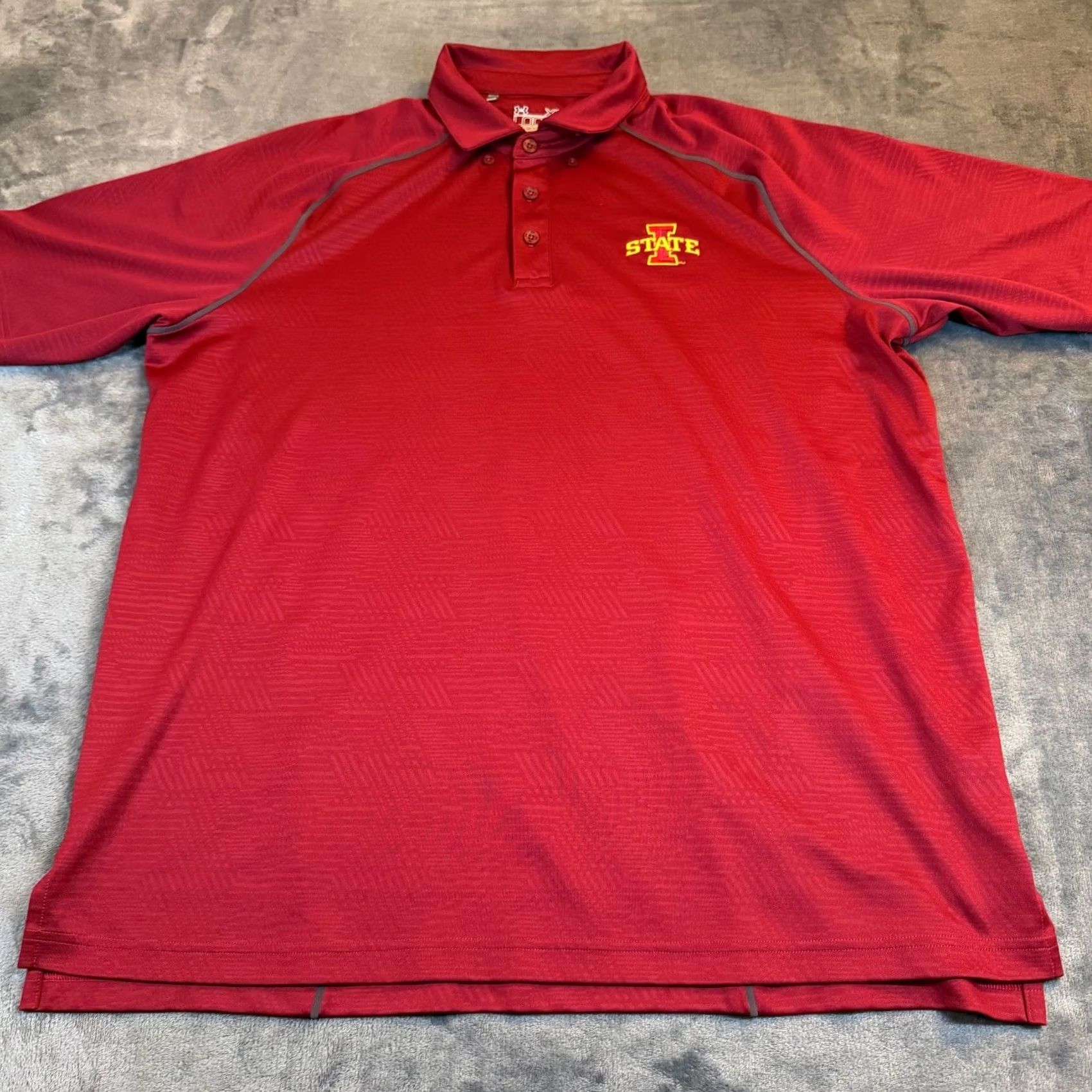 Under Armour Under Armour HeatGear Polo Shirt Mens XL Red Iowa State Embroidered Logo Polo Shirt Golf Activewear Casual Athletic Loose Fit Size XL Mens Size US XL / EU 56 / 4 - 3 Thumbnail