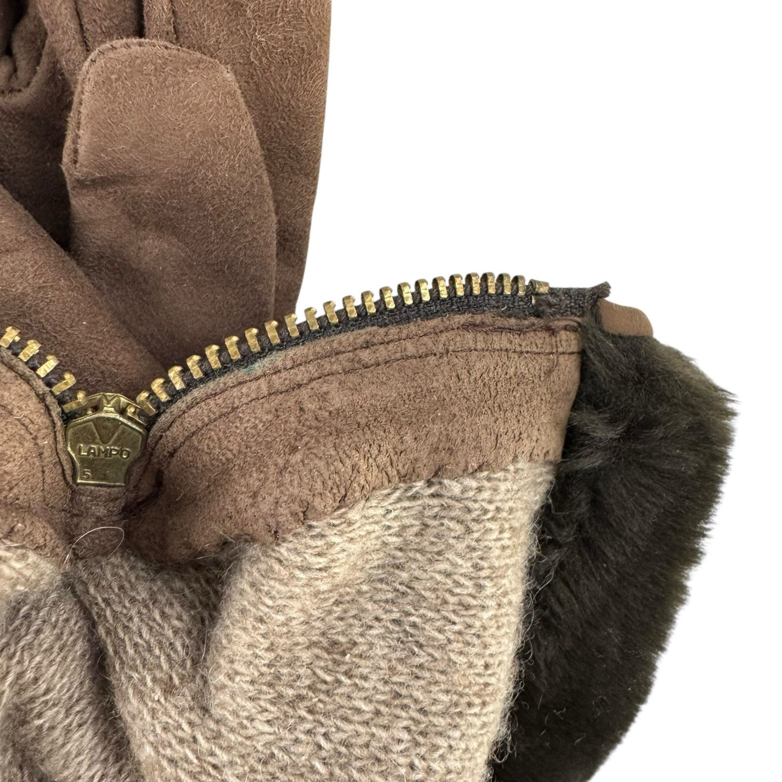 Fendi Fendi Brown Suede and Fur Gloves Size ONE SIZE - 9 Thumbnail