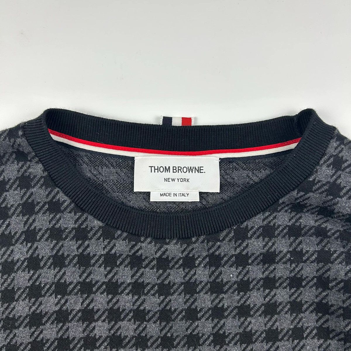 Thom Browne Thom browne houndstooth 4 bar cotton sweater Size US S / EU 44-46 / 1 - 5 Thumbnail