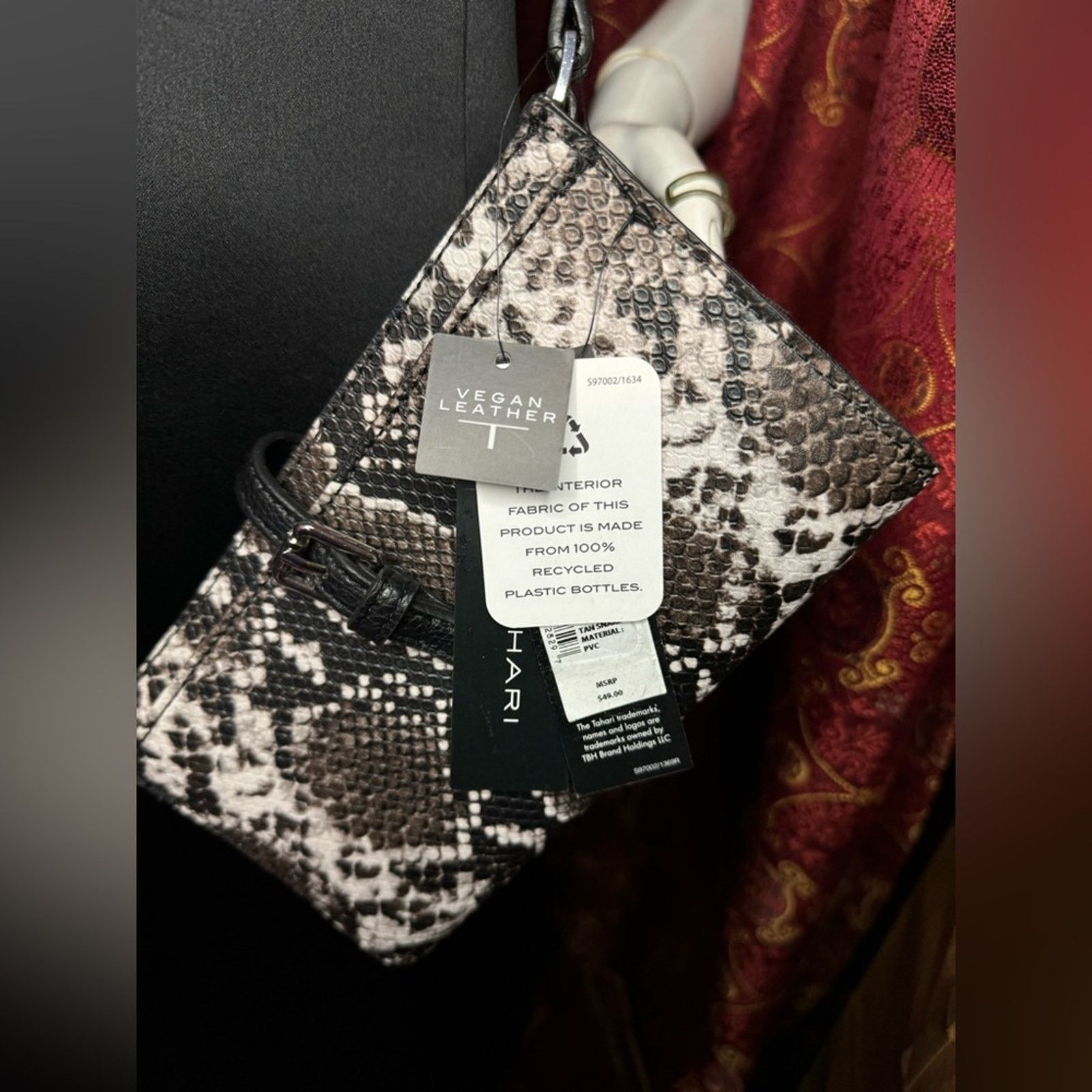 Elie Tahari Faux Snake Skin Bucket and Crossbody Bags. Size ONE SIZE - 5 Thumbnail