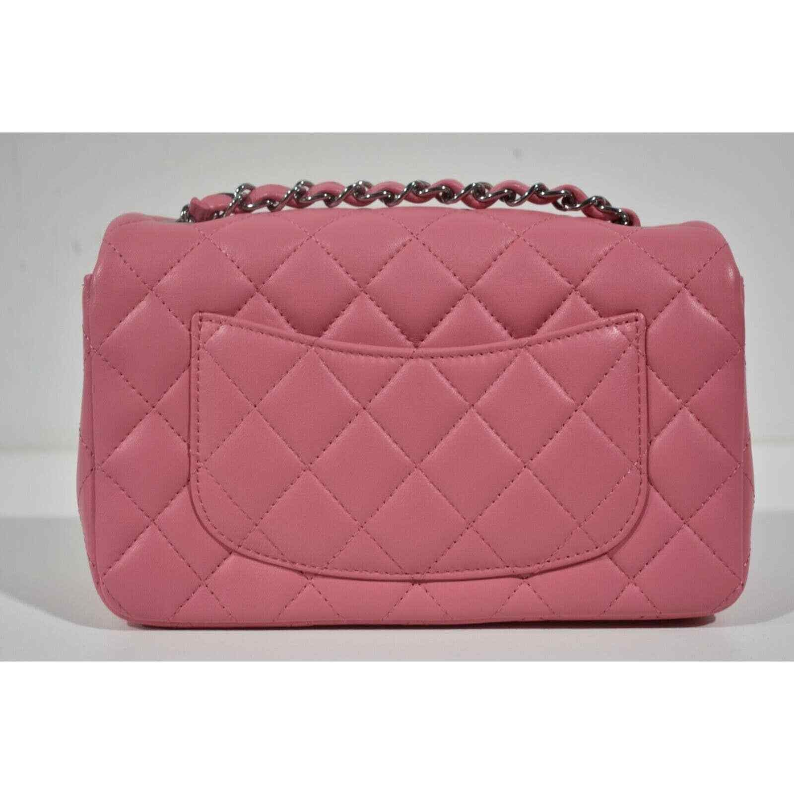 Chanel Chanel Lambskin Quilted Mini Flap Rectangle Crossbody Bag Size ONE SIZE - 6 Thumbnail
