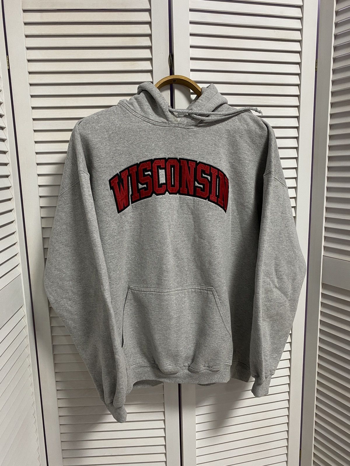 Vintage 📦 Vintage 90s Hoodie Wisconsin Track OVERSIZED YEEZY STYLE Size US XL / EU 56 / 4 - 2 Thumbnail