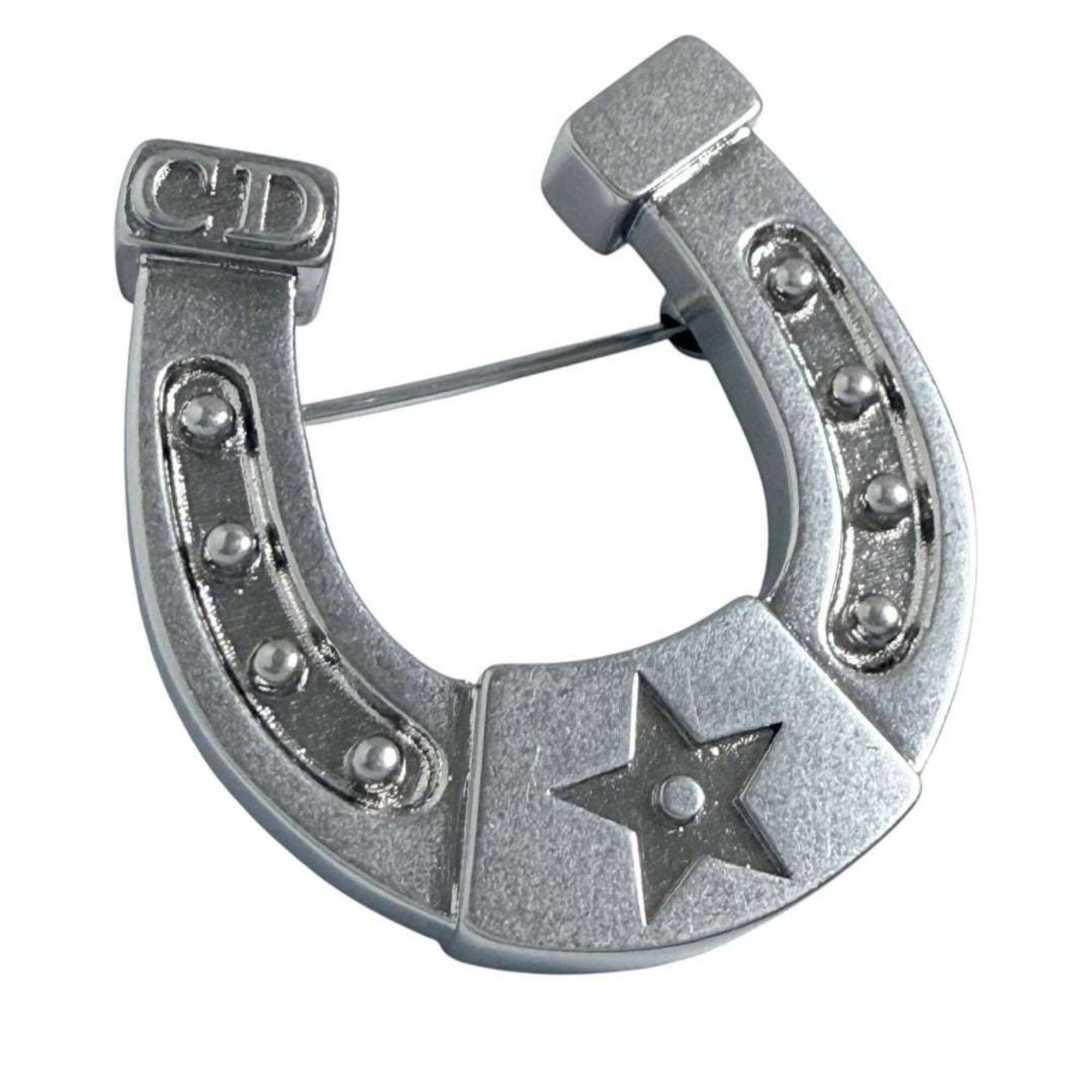 Dior Christian Dior Dior Men's Horseshoe Pin Brooch, Silver Color Size ONE SIZE - 1 Thumbnail