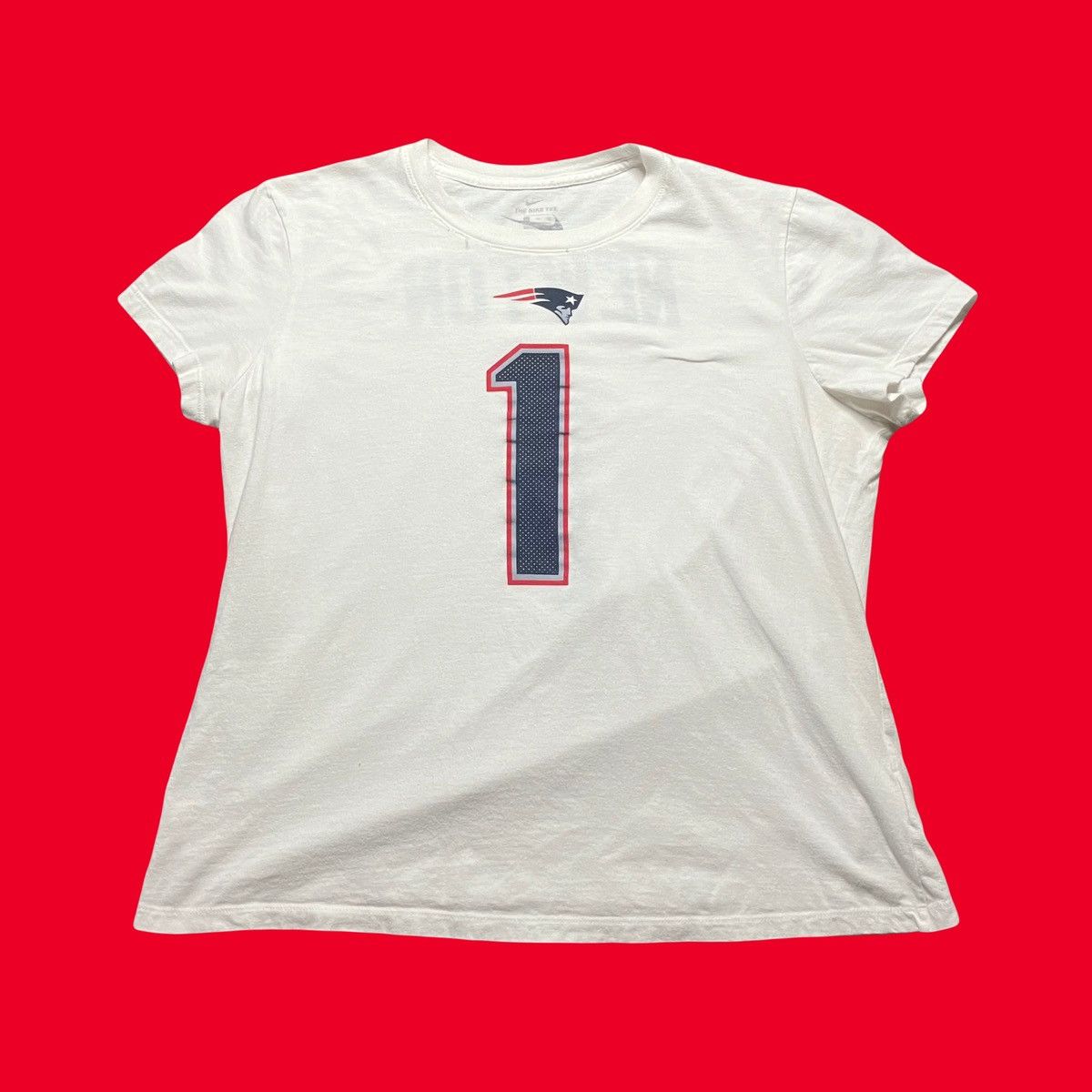 NFL × Nike Nike New England Patriots Cam Newton NFL Football T Shirt Size XL / US 12-14 / IT 48-50 - 1 Thumbnail