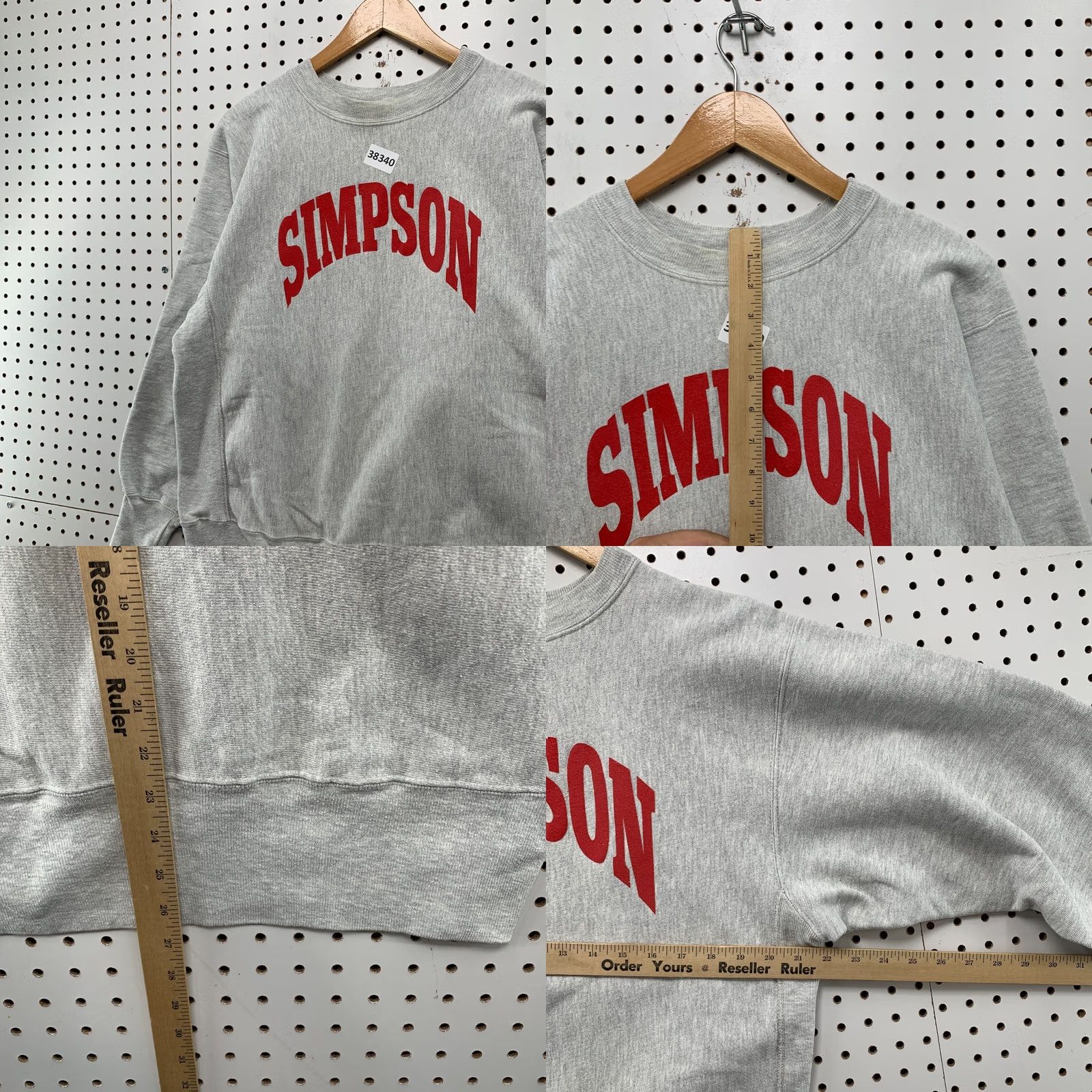 Champion VINTAGE Champion Reverse Weave Sweatshirt Mens L Gray 90s Simpson College USA Size US L / EU 52-54 / 3 - 8 Thumbnail