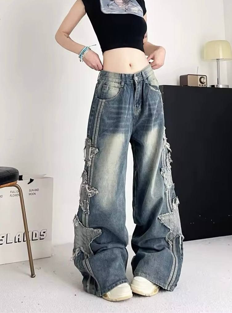 Japanese Brand × Vintage star-designed jeans Size 26" / US 2 / IT 38 - 4 Thumbnail