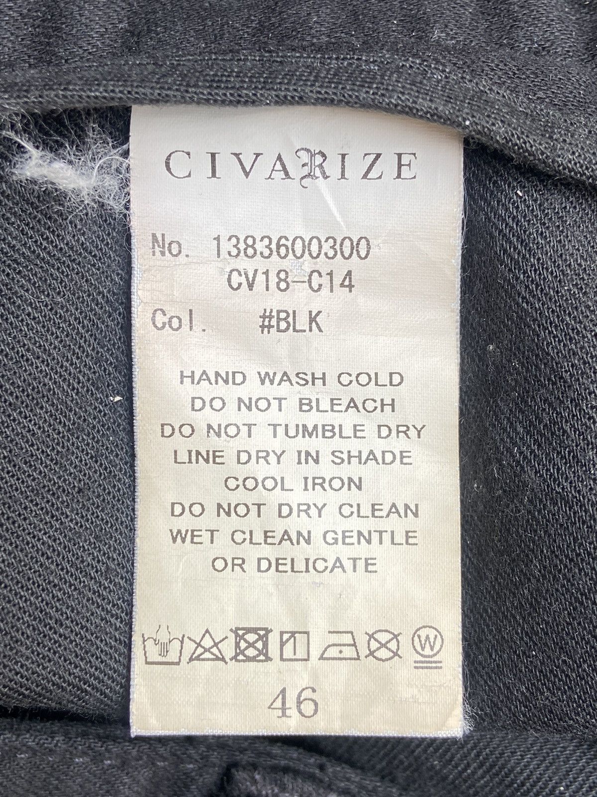 CIVARIZE × Tornado Mart CIVARIZE Black Pants Zipper Patterned Size US 31 - 17 Thumbnail