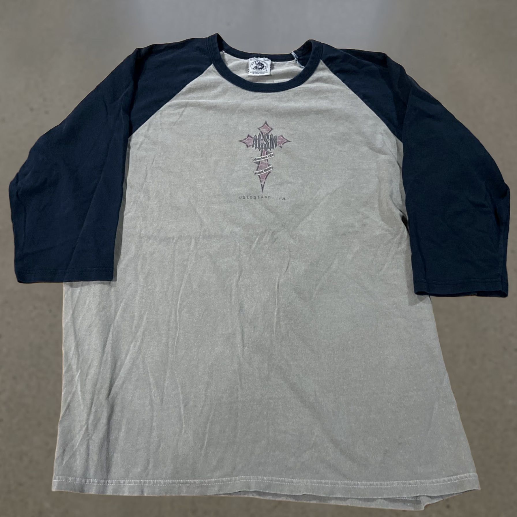Glanshirt VINTAGE Y2K Jesus Cross Raglan Shirt ALSM Abundant Life Student Ministry Large Size US L / EU 52-54 / 3 - 1 Thumbnail