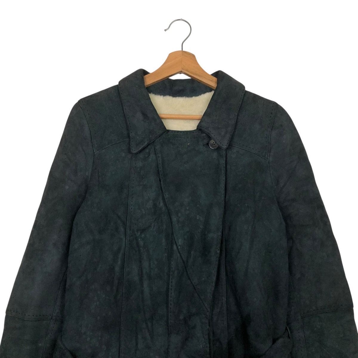 Loewe 🔥VINTAGE LONG LEATHER JACKET LOEWE BLANKET FUR LINING Size XS / US 0-2 / IT 36-38 - 4 Thumbnail