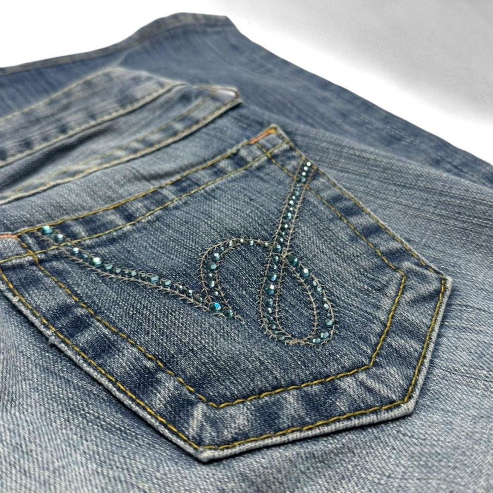 Bebe Bebe blue low rise flared bootcut Y2K 2000s jeans Size 28 Size 28" / US 6 / IT 42 - 2 Thumbnail