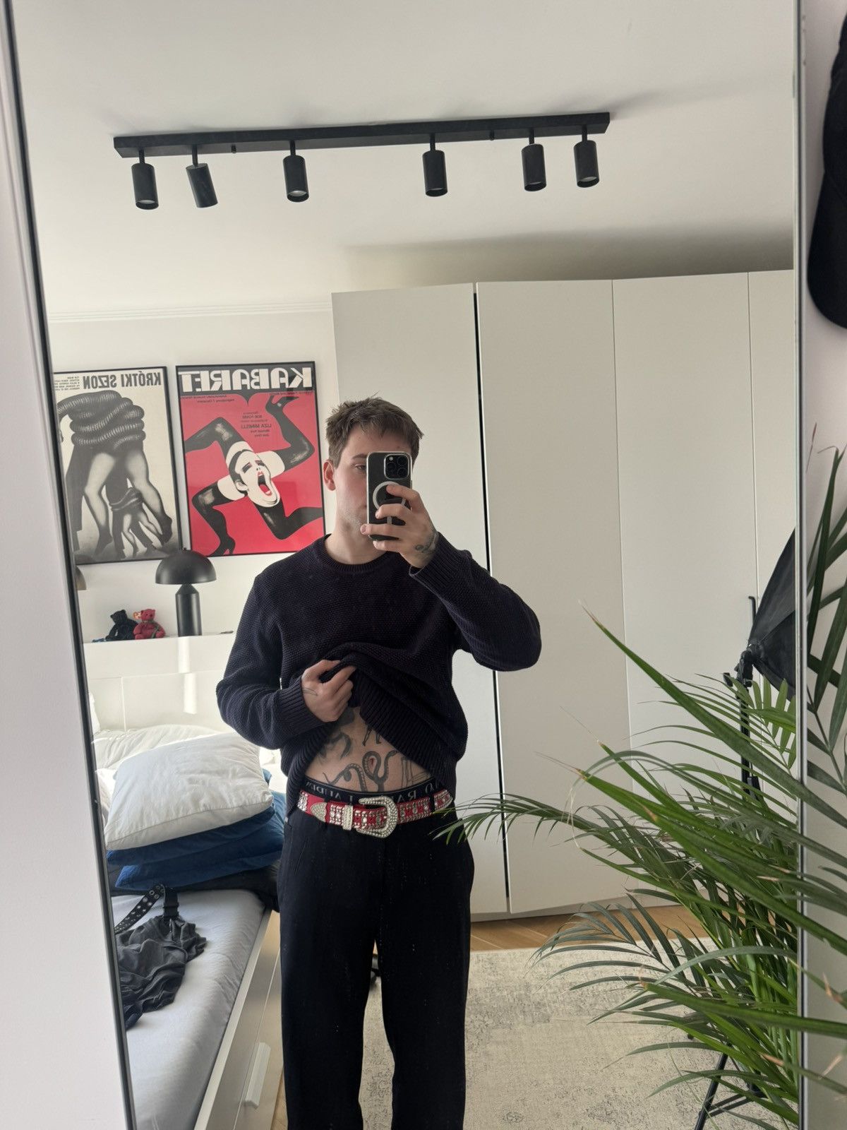 Vintage Vintage BB Simon Style Belt Avant Garde Drip Streetwear Size ONE SIZE - 2 Thumbnail