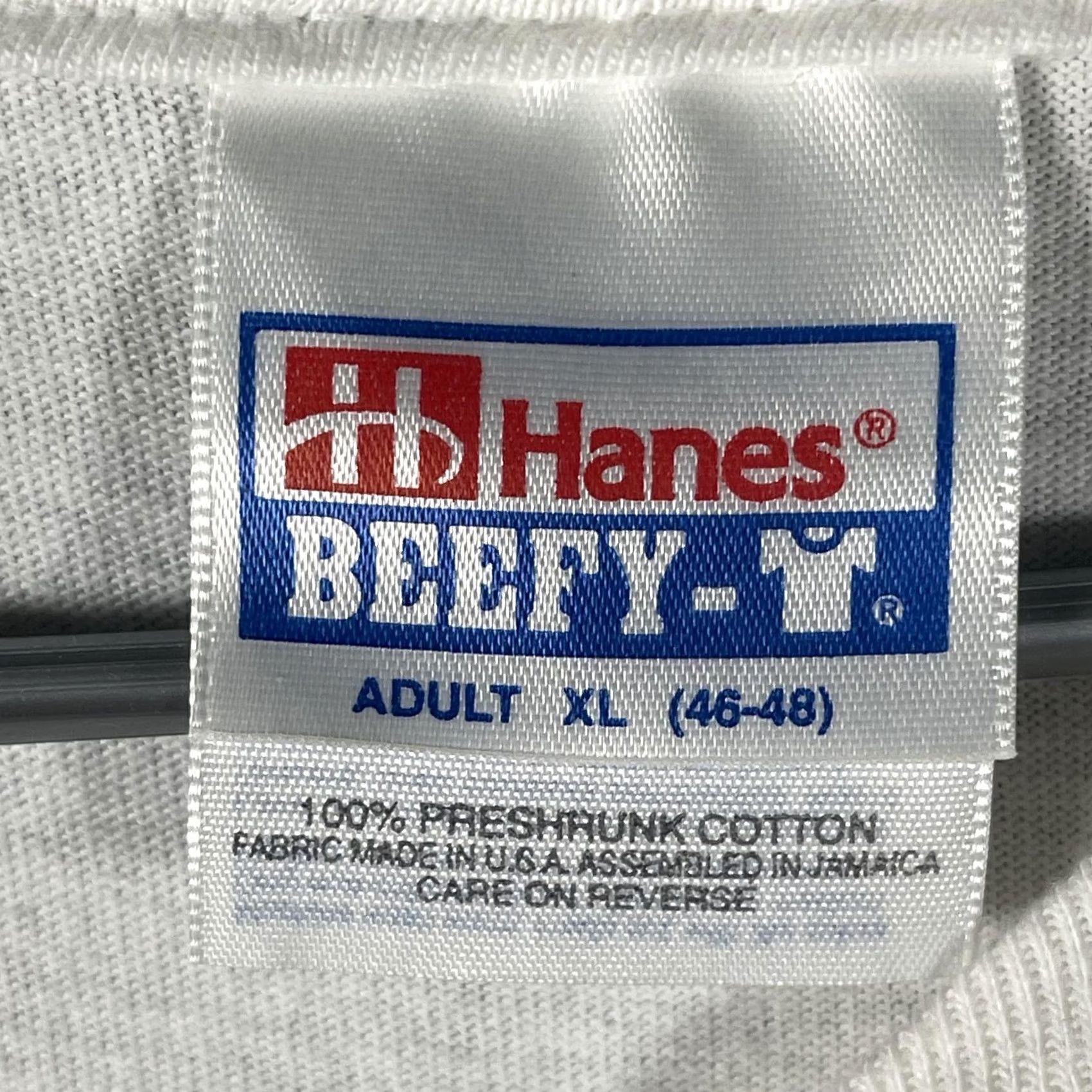 Hanes VINTAGE Hanes T-Shirt Mens XL White Graphic Print Recycled Re-Seen Museum Folk Art 1996 90s Size US XL / EU 56 / 4 - 6 Thumbnail