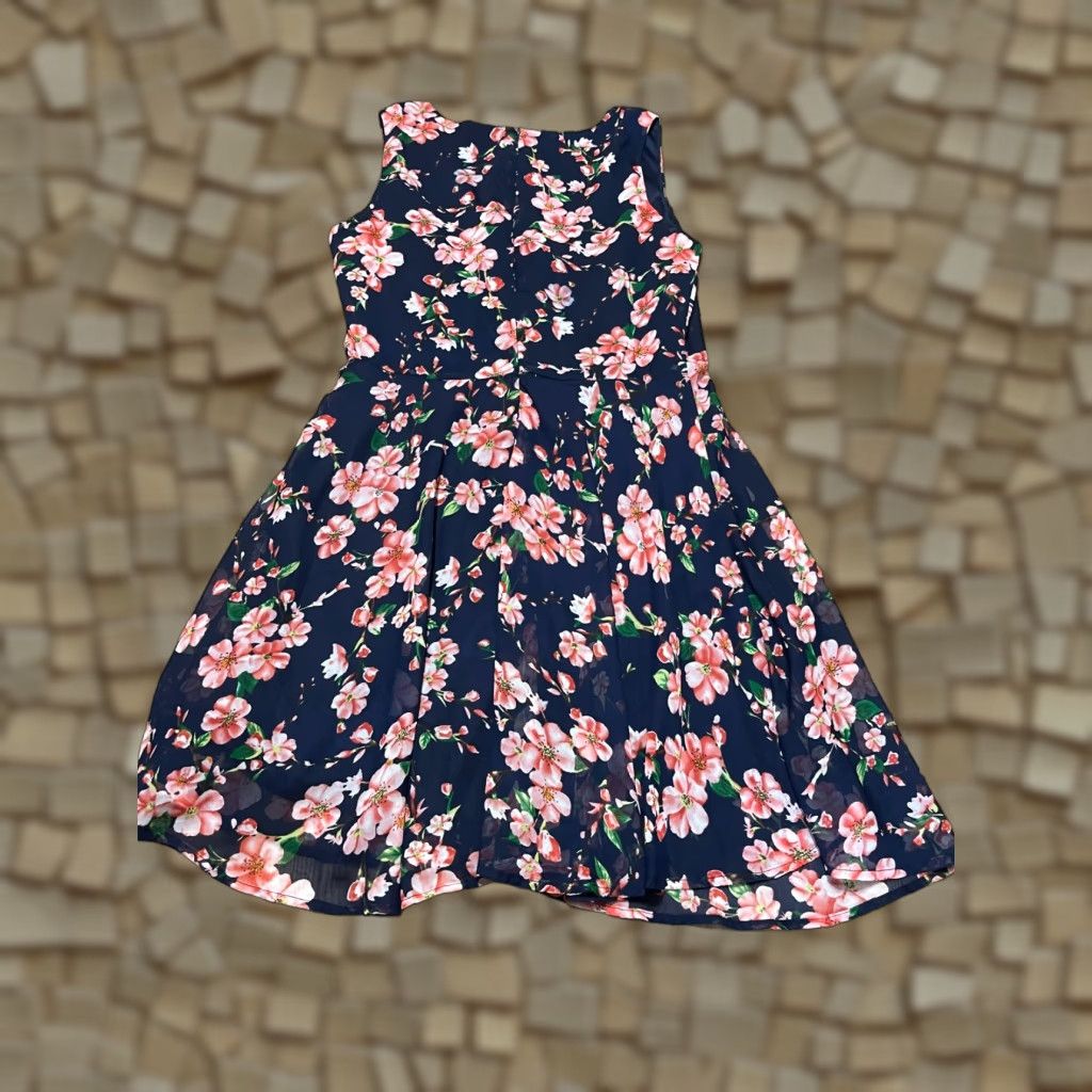 Vintage Iska London Dress Women's Size Large Floral Sleeveless Blue Green Pink Size L / US 10 / IT 46 - 1 Thumbnail