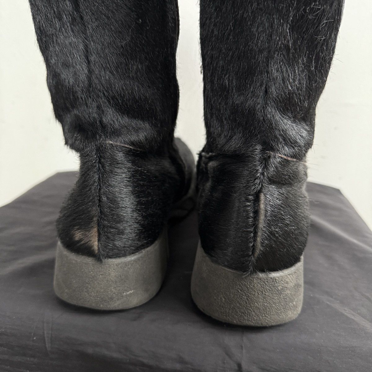 Seditionaries Vintage Bumper Real Pony Fur Lace Up Boots Size US 7.5 / IT 37.5 - 8 Thumbnail