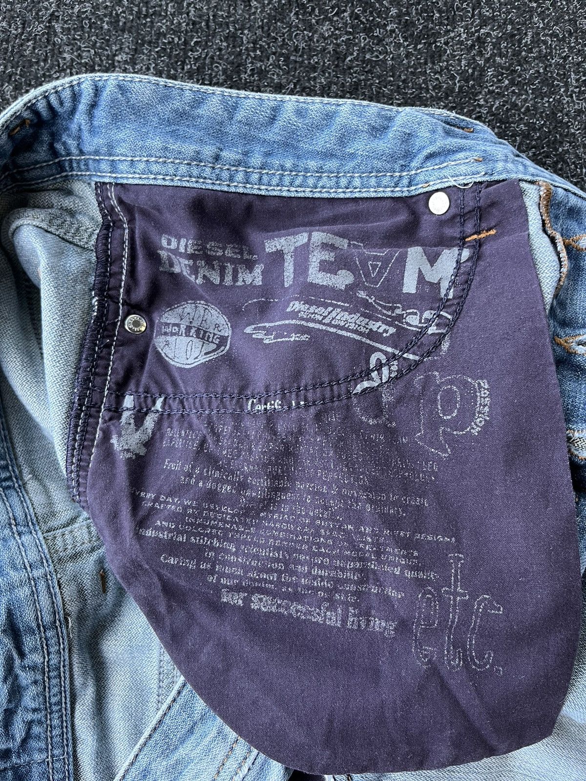 Diesel Vintage Y2K Diesel Viker Lighting Blue denim pants Size US 32 / EU 48 - 8 Thumbnail