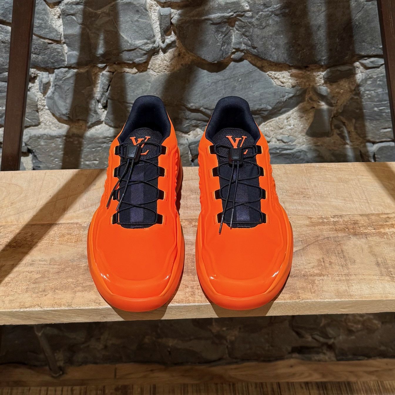 Louis Vuitton Louis Vuitton 2021 Millenium Orange Black Sneakers Size US 8.5 / EU 41-42 - 4 Thumbnail