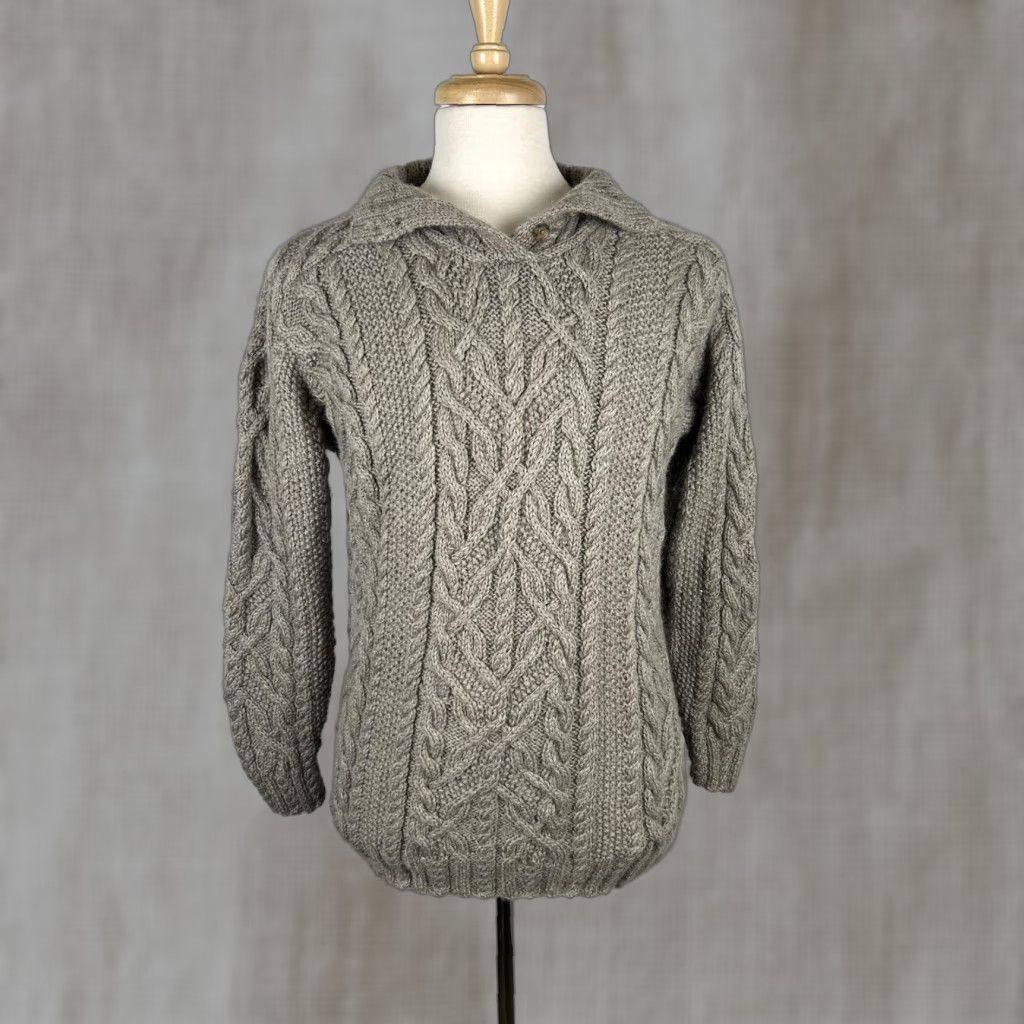 Ralph Lauren Lauren Ralph Lauren Sweater Womens P Medium Wool Cable Knit Henley Pullover Size M / US 6-8 / IT 42-44 - 1 Thumbnail