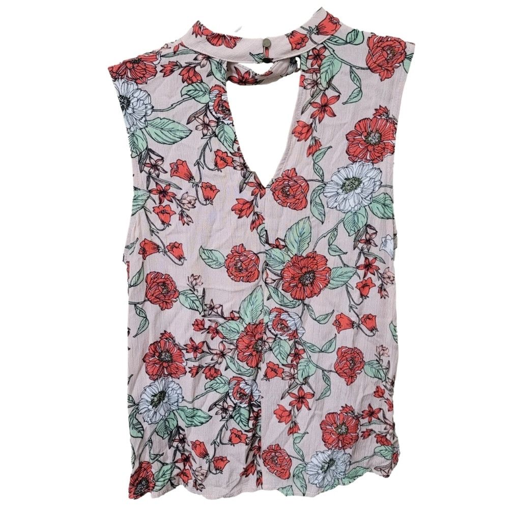 Other NWT En Créme Floral Sleeveless Choker Tank Size M / US 6-8 / IT 42-44 - 2 Thumbnail