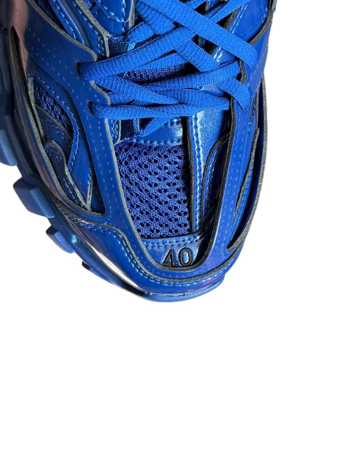 Balenciaga Metallic Blue Track Runner Sneaker Size US 7 / EU 40 - 12 Thumbnail