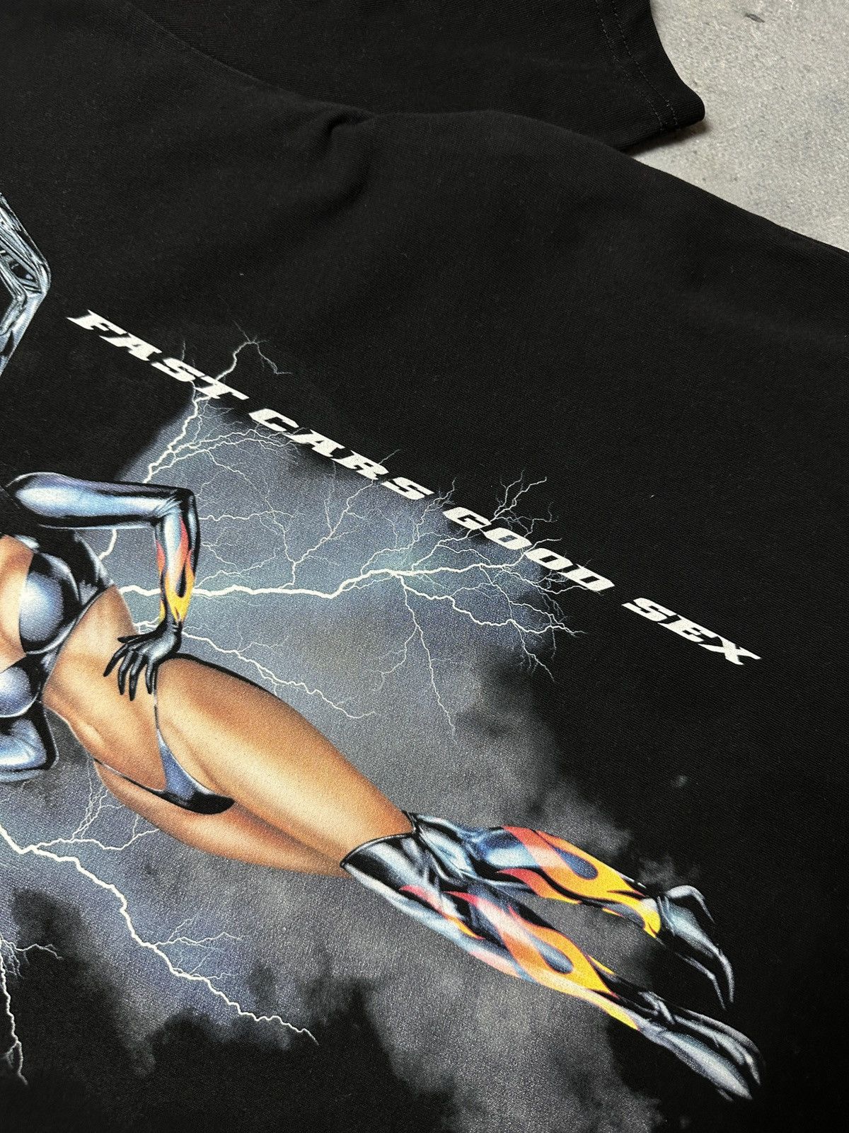 Band Tees MAD Tee Rare Hype Fast Cars Good Sex 3d Racing Rock Band y2k Size US M / EU 48-50 / 2 - 4 Thumbnail