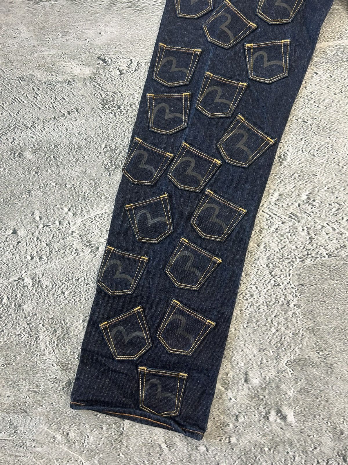 Evisu Evisu multipocket jeans front logo rare sample black Size US 28 / EU 44 - 6 Thumbnail