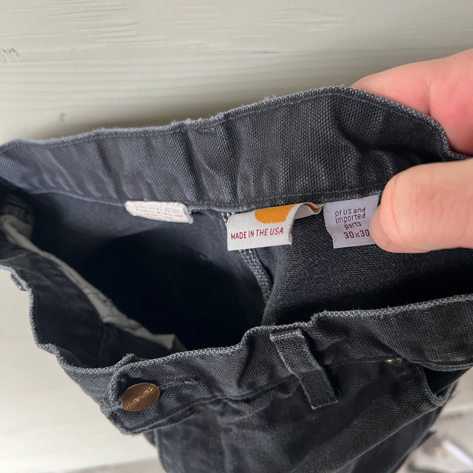 Carhartt × Vintage Carhartt faded black double knee work wear carpenter pants Size US 28 / EU 44 - 7 Thumbnail