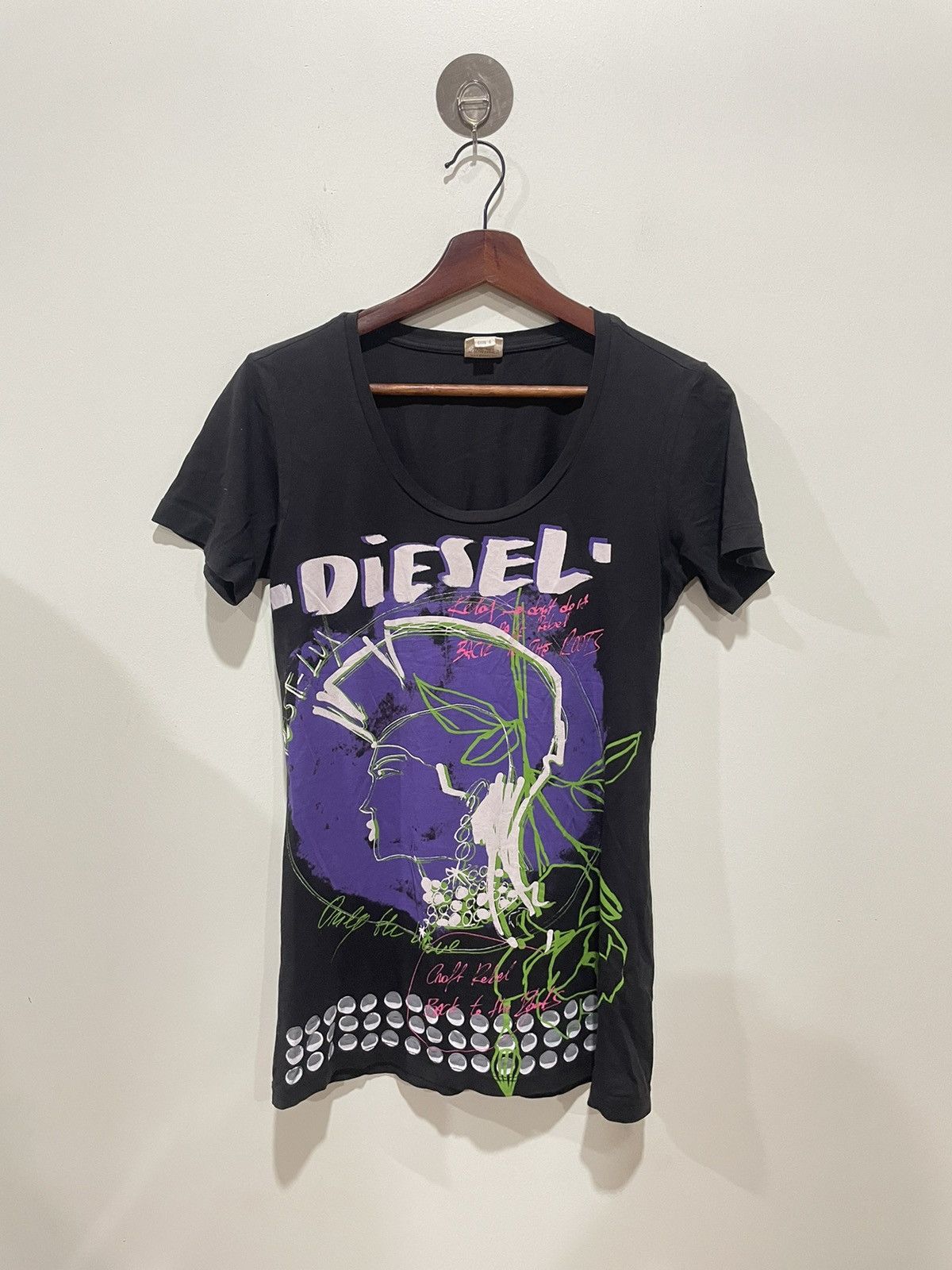 Diesel × Vintage Diesel Black Tshirt Size US S / EU 44-46 / 1 - 1 Thumbnail
