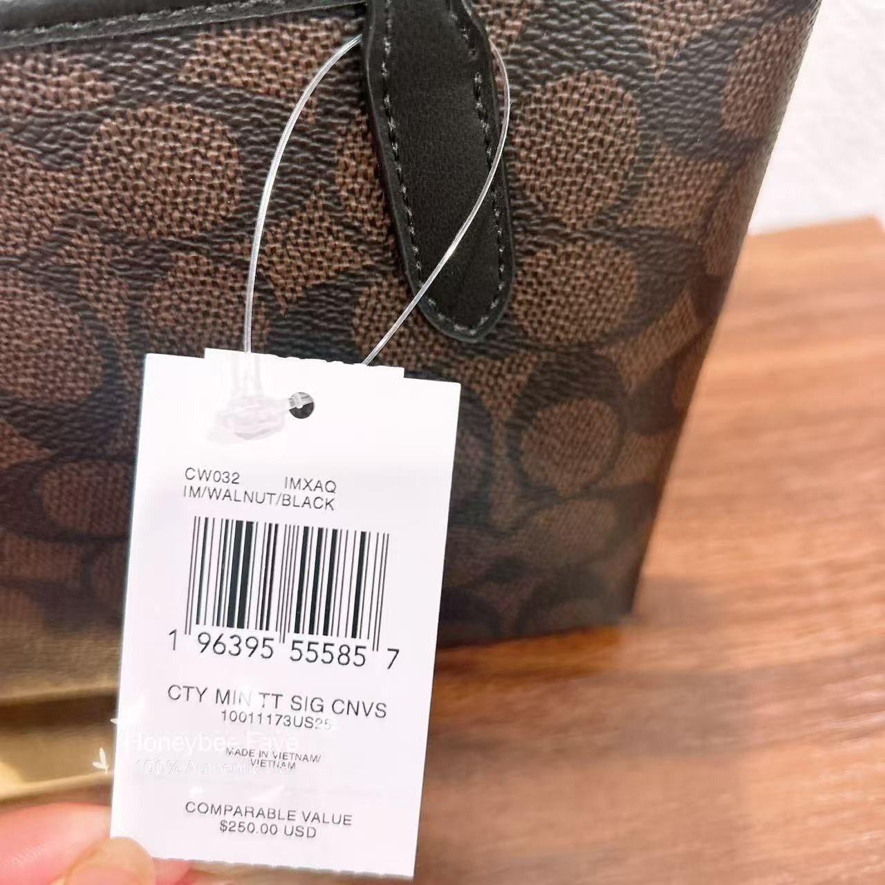 Coach NWT COACH City Mini Tote Bag In Signature Canvas CW032 Size ONE SIZE - 7 Thumbnail