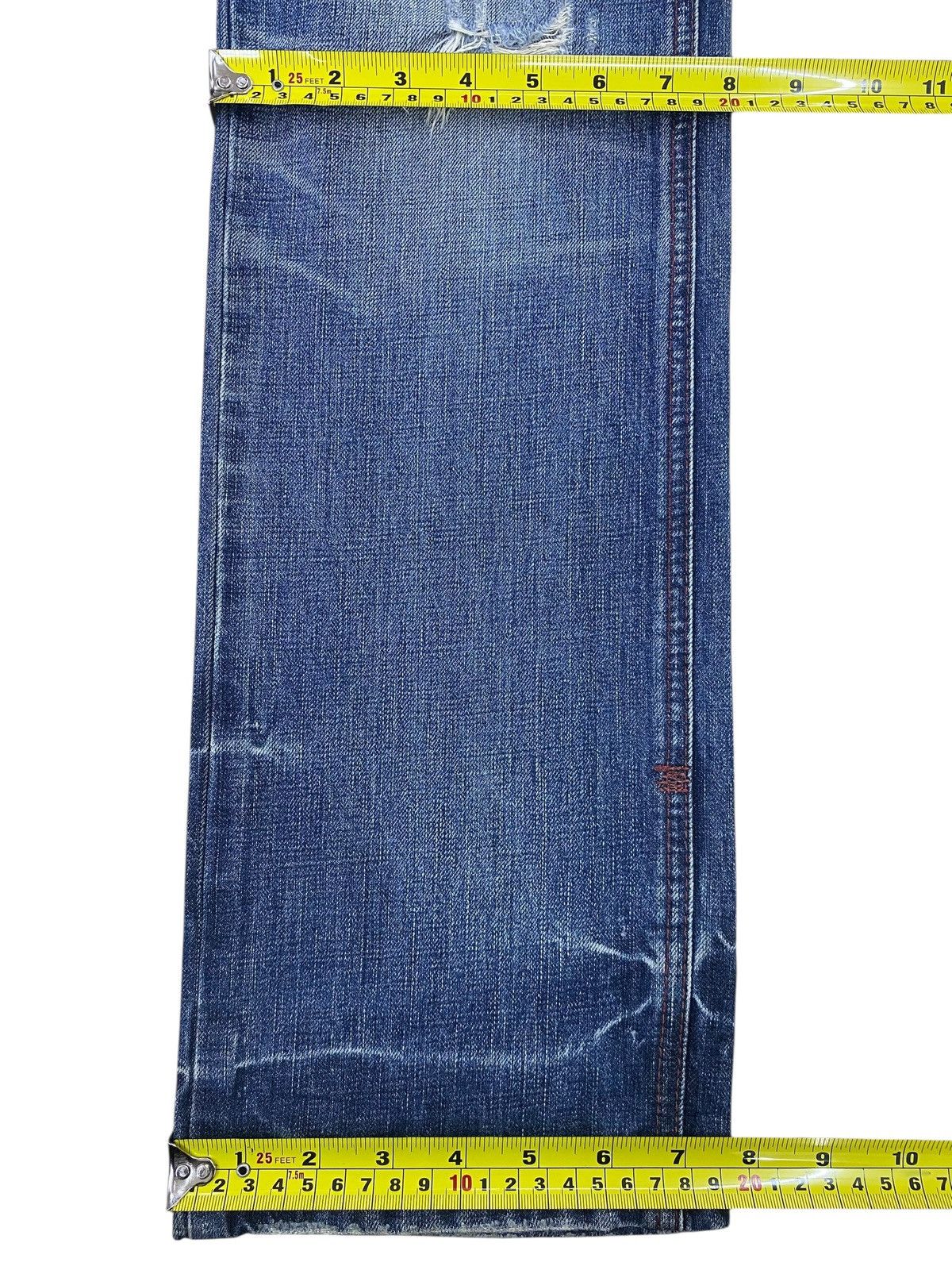 Levi's Levi_s Faded Blue Wash Whiskered Style Straight Leg Jeansa Size US 30 / EU 46 - 9 Thumbnail