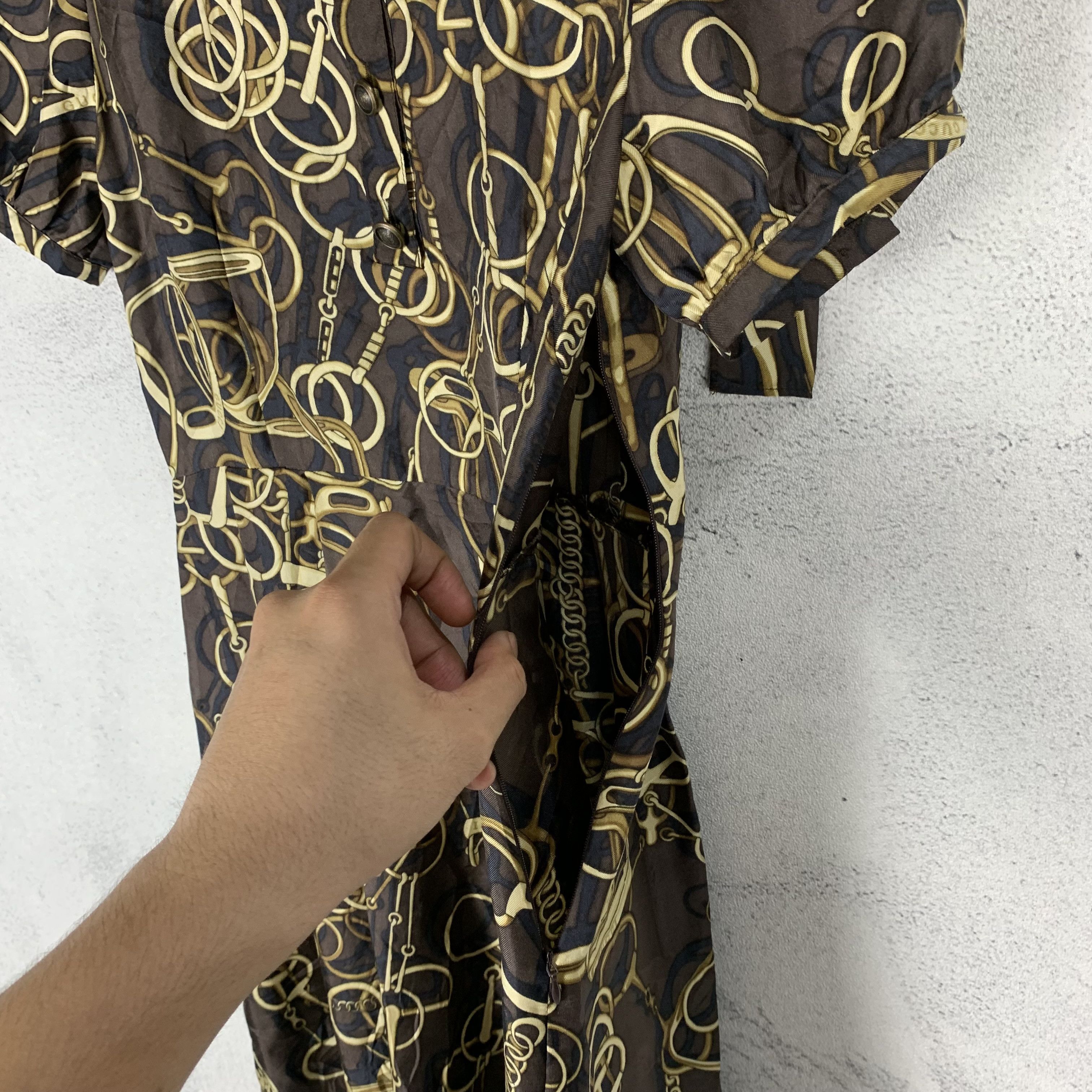 Gucci Gucci Chain Silk Dress Size S / US 4 / IT 40 - 5 Thumbnail