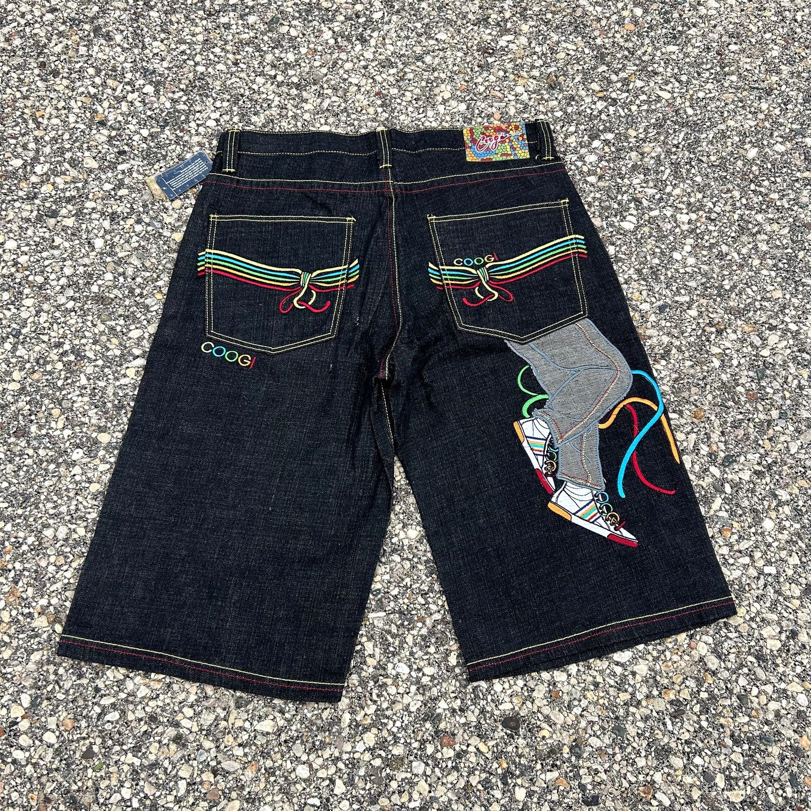 image of Deadstock Y2K Coogi Jorts in Black, Men's (Size 38)