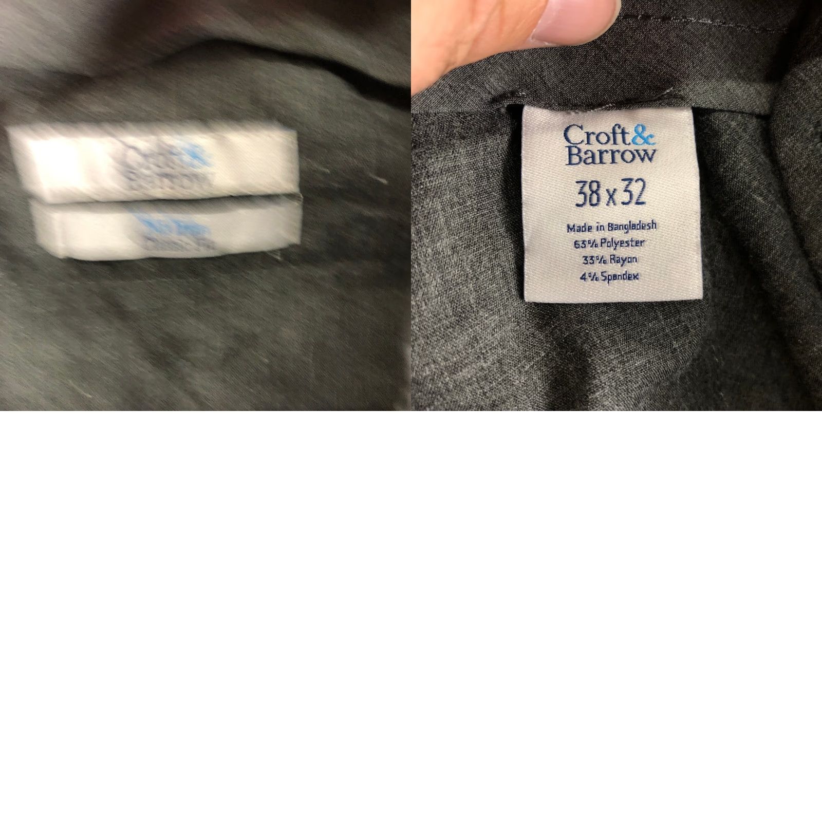 Croft & Barrow Croft & Barrow Mens 38x32 Gray Slack Dress Pants Mid Rise Straight Leg Flat Front Casual Business Formal Size US 38 / EU 54 - 8 Thumbnail