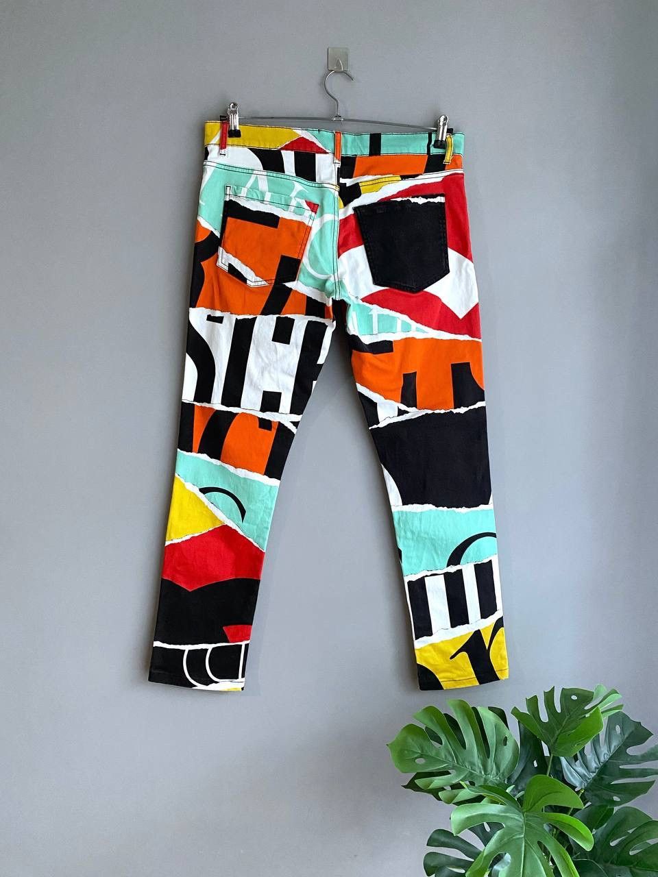 Designer × Moschino RARE MOSCHINO COUTURE Multicolor Print Men's Pant, W34 / L30 Size US 34 / EU 50 - 3 Thumbnail