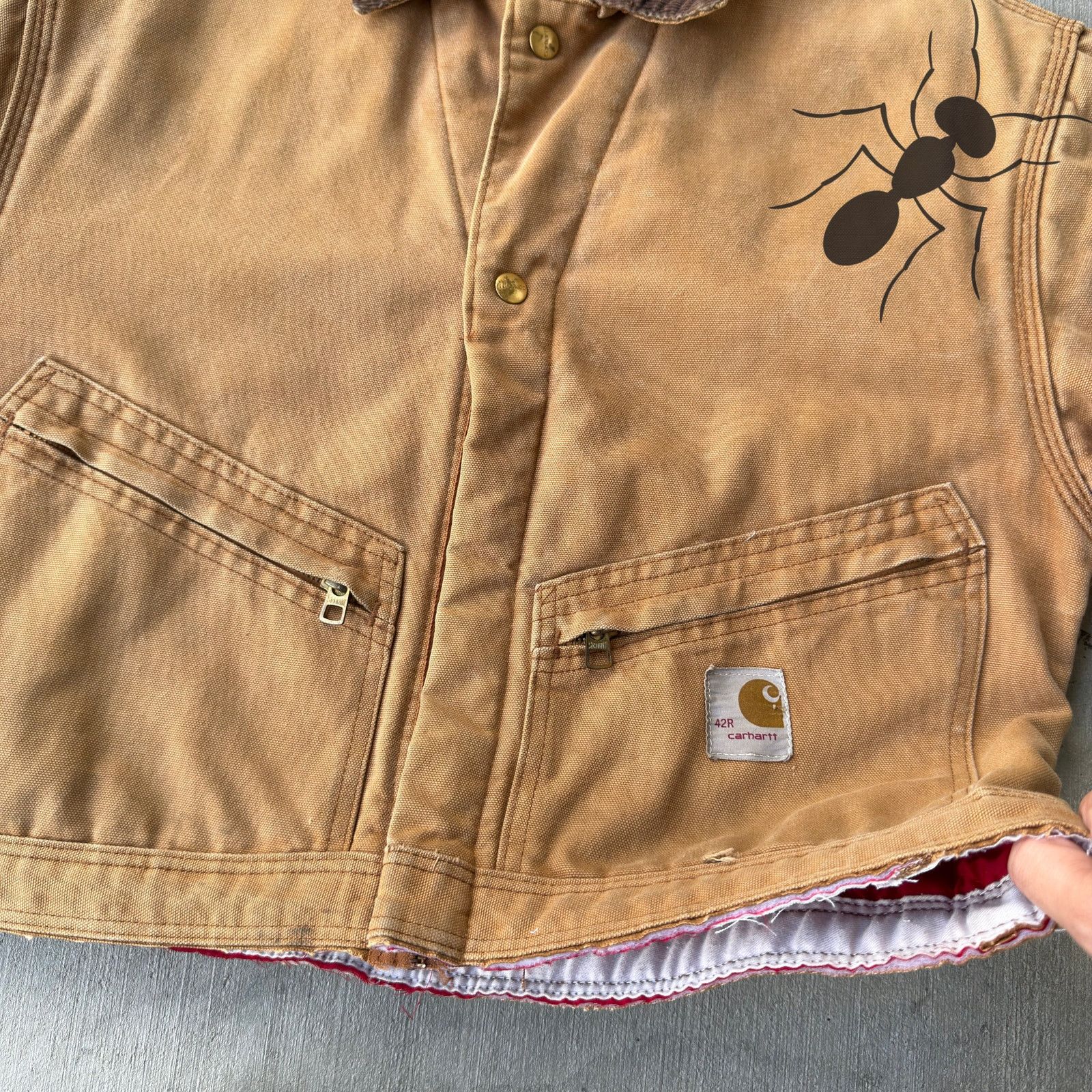 Carhartt × Vintage Carhartt brown cropped Detroit style work wear jacket Size US S / EU 44-46 / 1 - 5 Thumbnail
