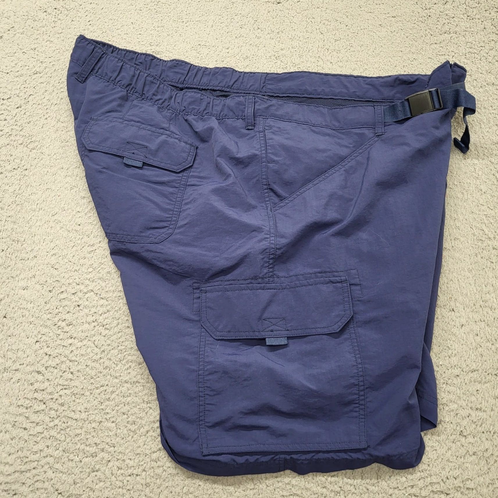 Lands' End Lands' End Shorts Men's 3XL Blue Belted Cargo Hiking Boating Outdoors Fishing Pockets Cargo Short Regular Mens Blue 3XL Lands' End Size US 39 - 3 Thumbnail