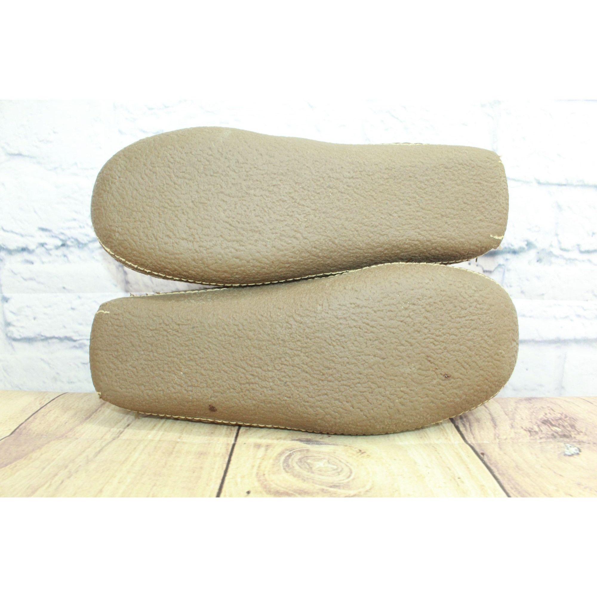 L.L. Bean LL Bean Men's Brown Leather Flannel Lined Crepe Slippers Size US 7 / EU 40 - 9 Thumbnail