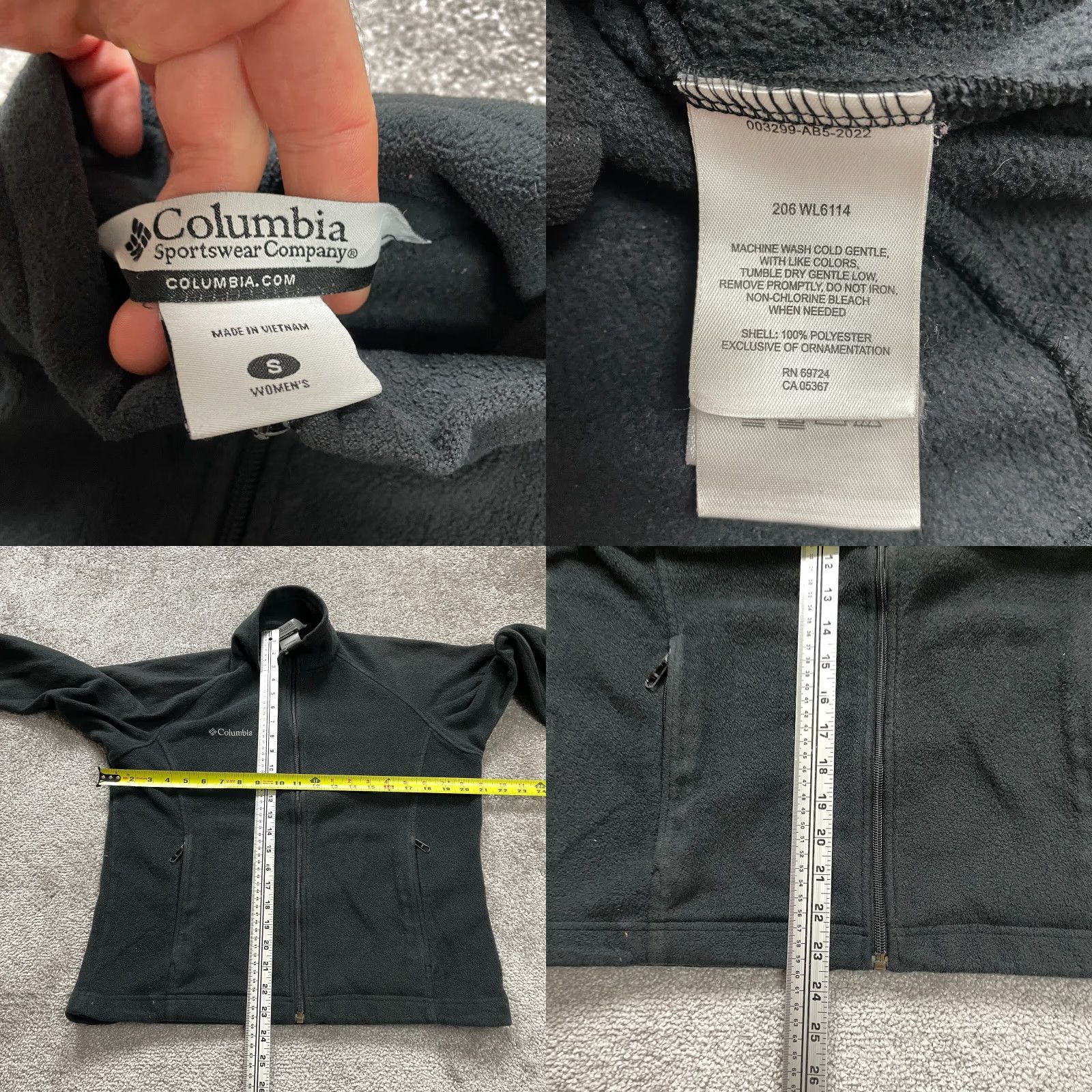 Vintage Columbia Fleece Jacket Womens Small Black High Neck Outdoor Full Zip Pockets Size S / US 4 / IT 40 - 8 Thumbnail