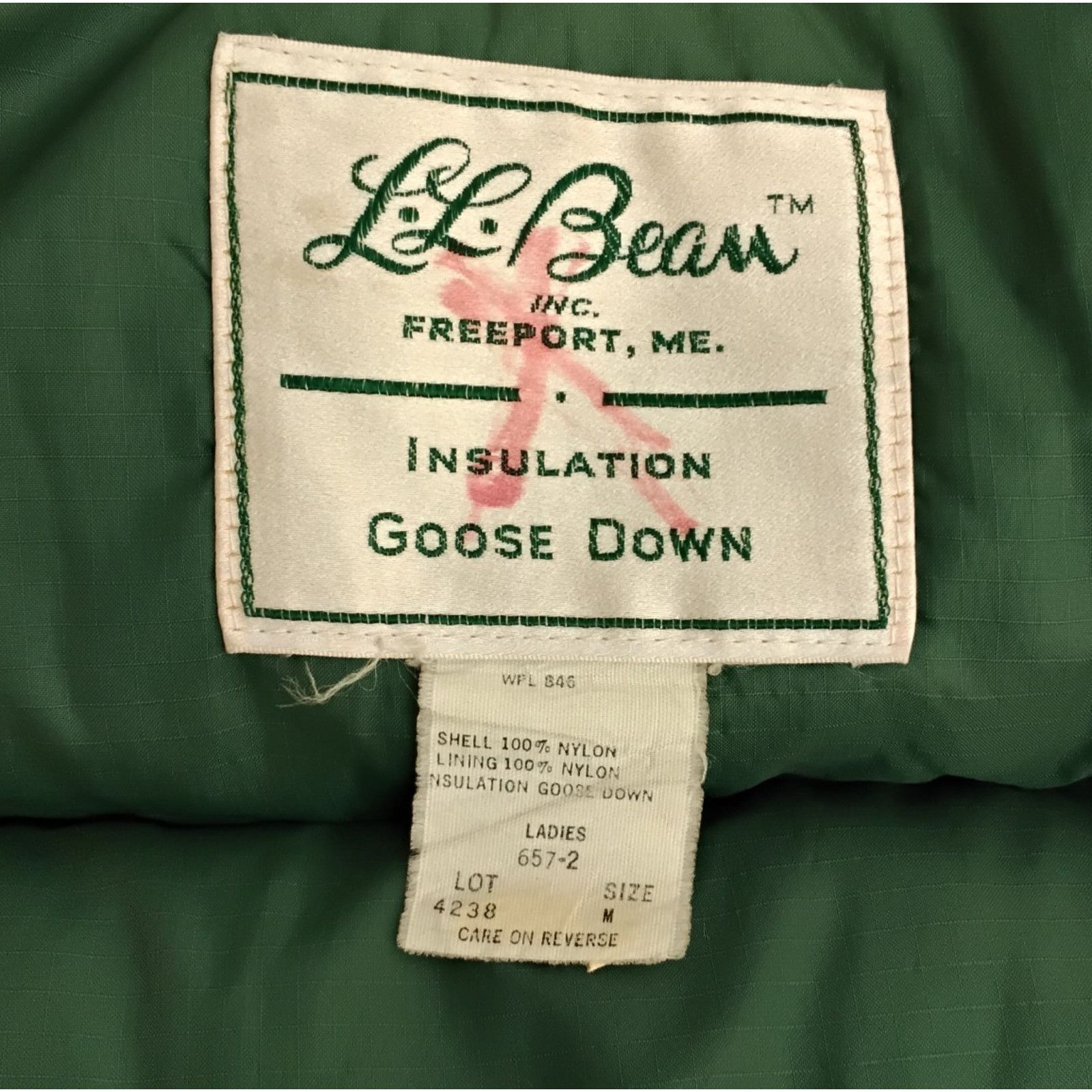 L.L. Bean LL Bean Goose Down Vest Women's M Green VTG 1980s Size M / US 6-8 / IT 42-44 - 6 Thumbnail