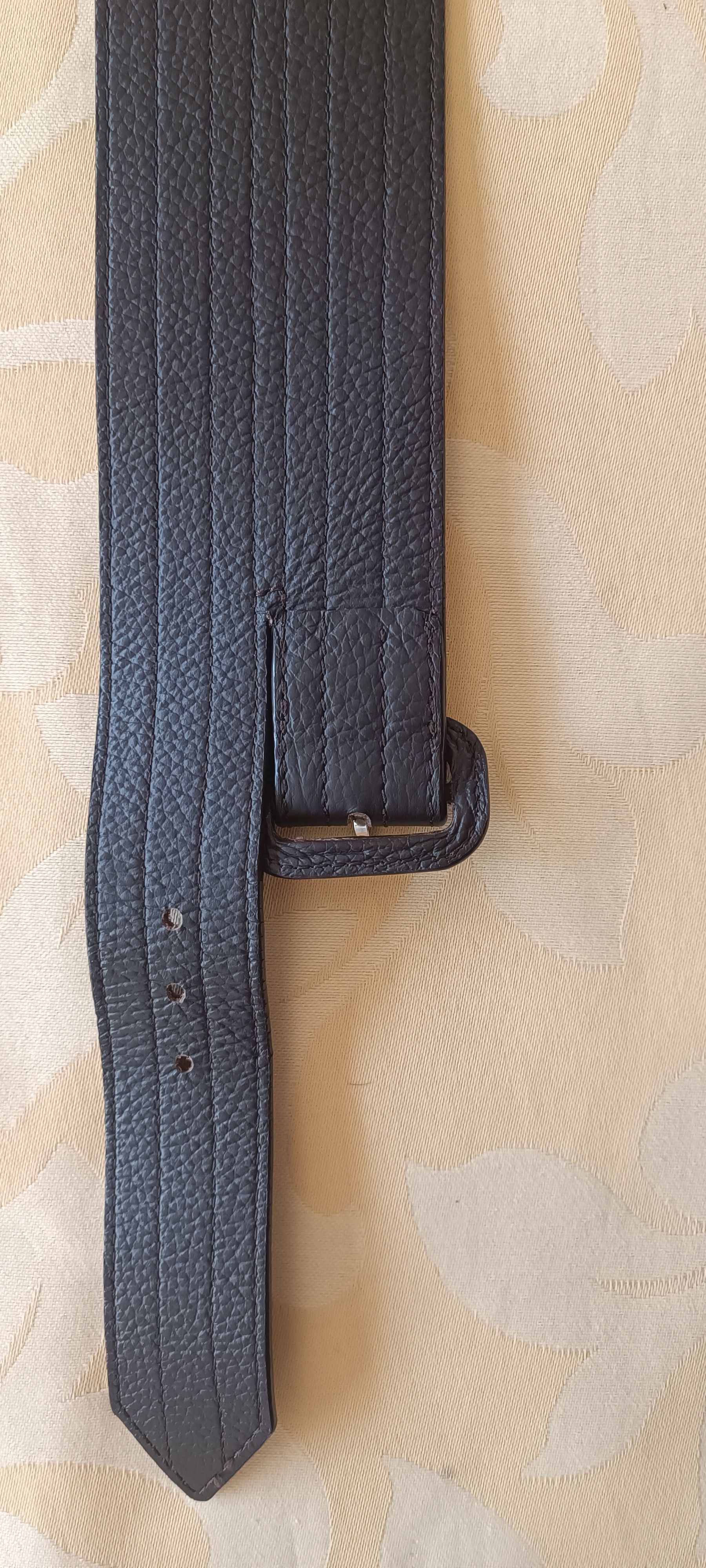 Jean Paul Gaultier 2 overlapping belts in dark brown leather Size ONE SIZE - 24 Thumbnail