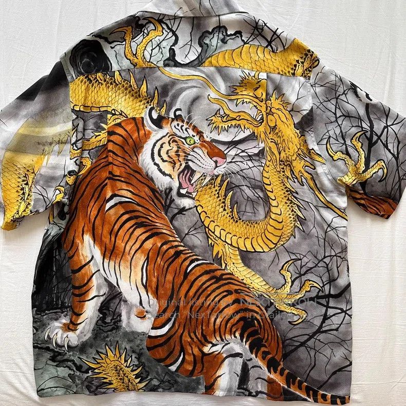 Wacko Maria Wacko Maria 22SS New Dragon and Tiger Fight TIMLEHI Hawaii Size US XL / EU 56 / 4 - 3 Thumbnail