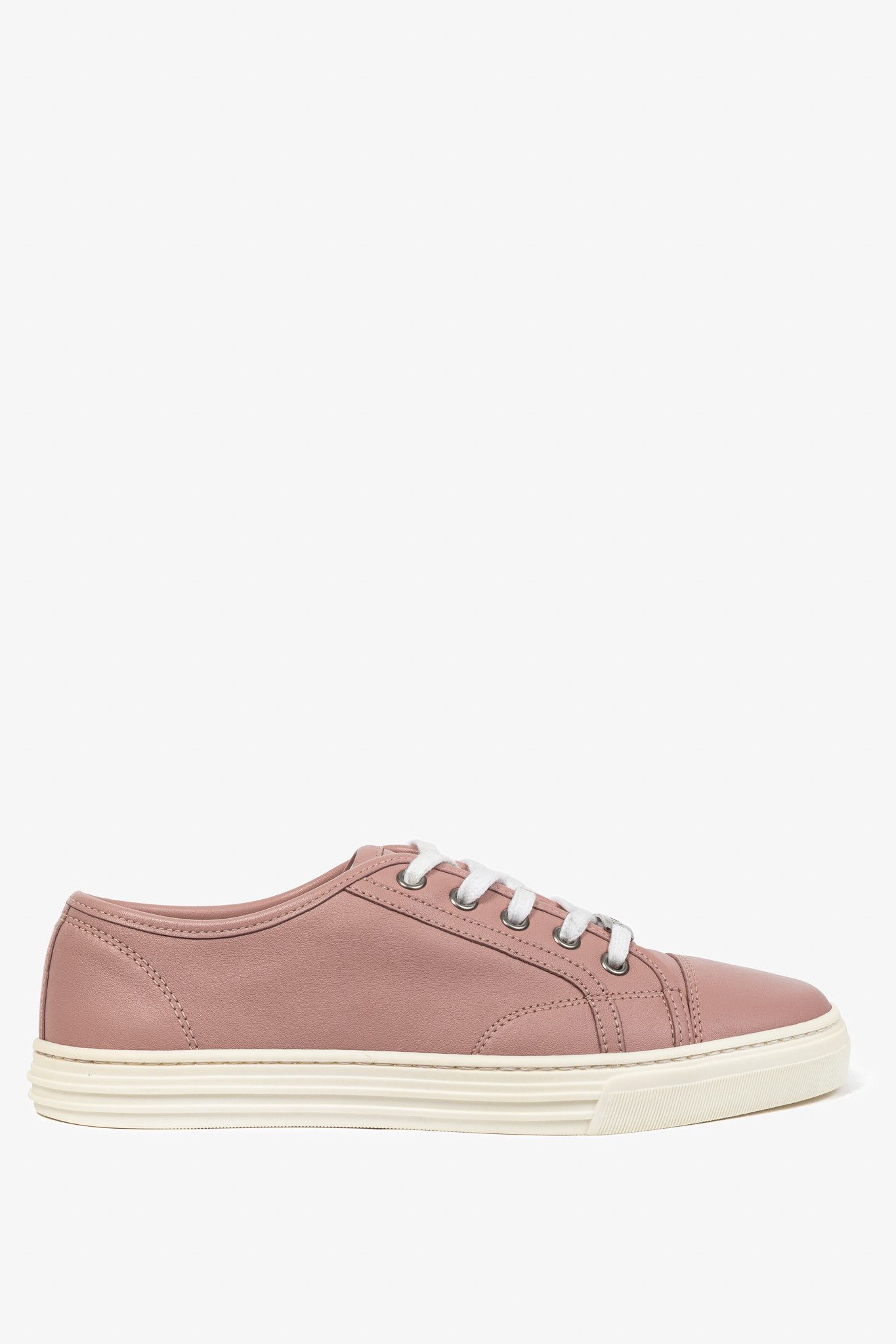 Gucci Gucci Pink Miro Soft Leather Low-Top Sneakers Size US 6.5 / IT 36.5 - 1 Thumbnail